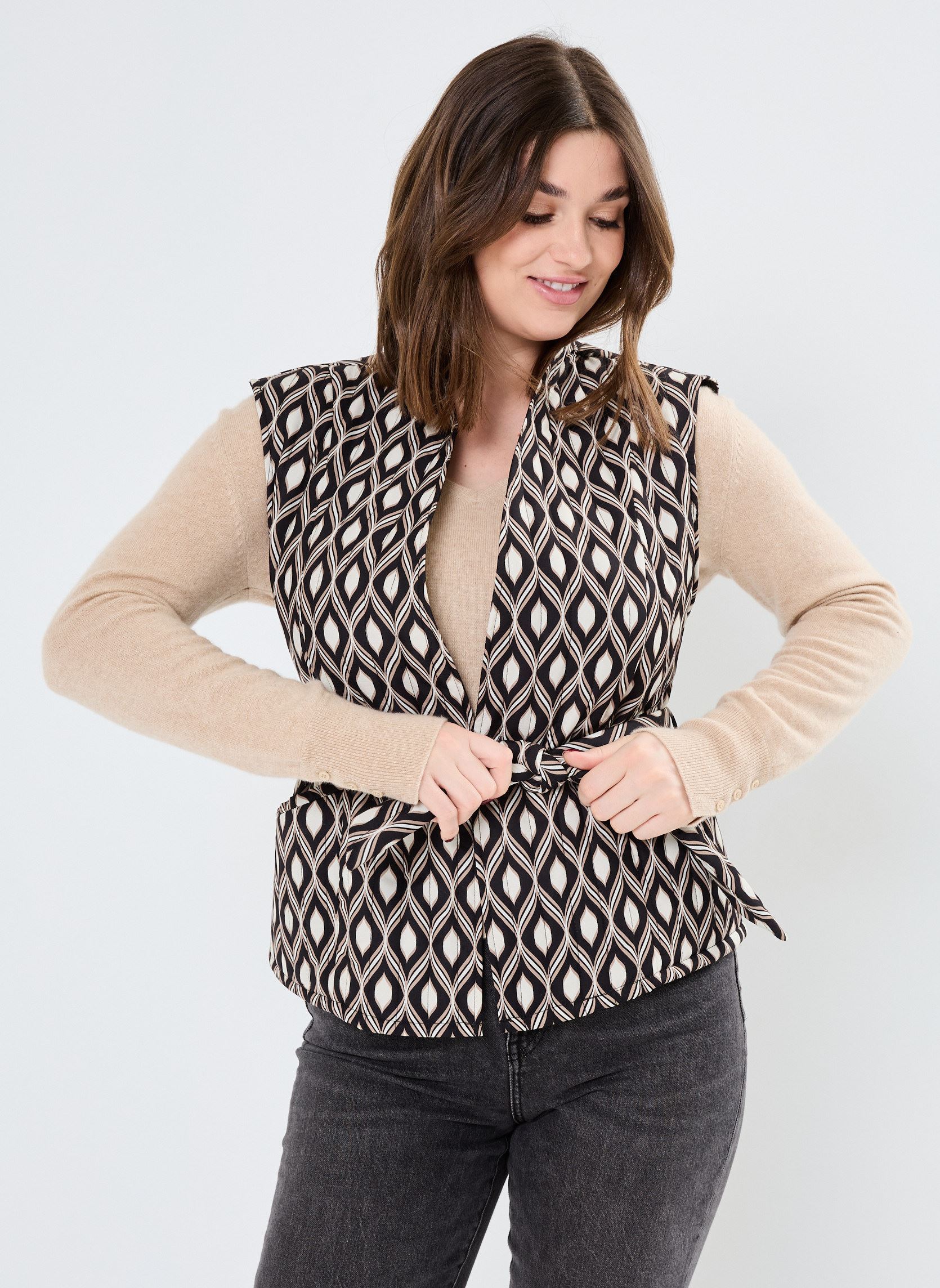 Westen VMVARIA S/L WAISTCOAT WVN BTQ GA damen schwarz Vero Moda Westen VMVARIA S/L WAISTCOAT WVN BTQ GA damen schwarz BLACK