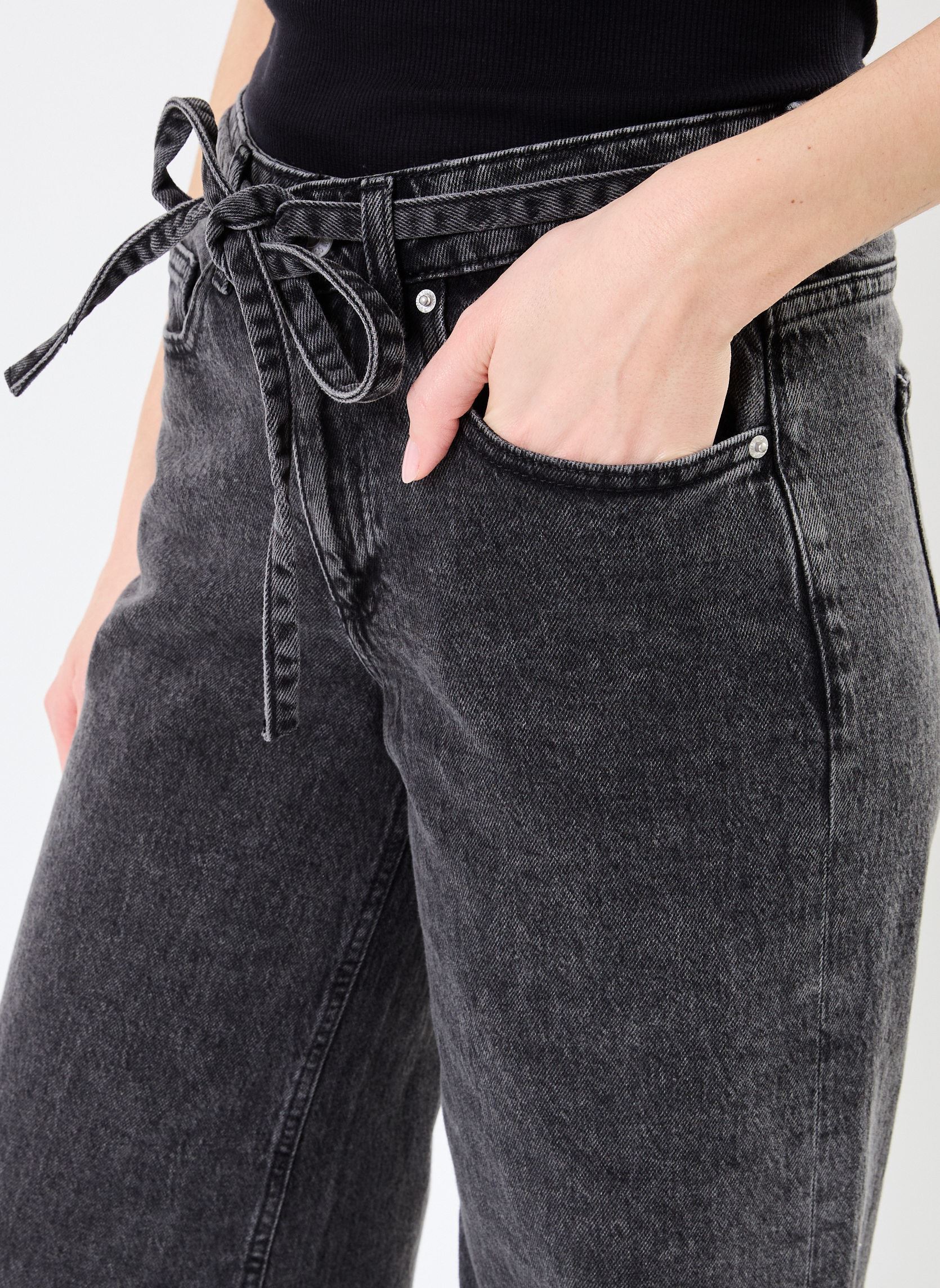 Jeans larghi VMANNET MR WIDE JEANS RA131 donna nero Vero Moda Jeans larghi VMANNET MR WIDE JEANS RA131 donna nero Black Denim