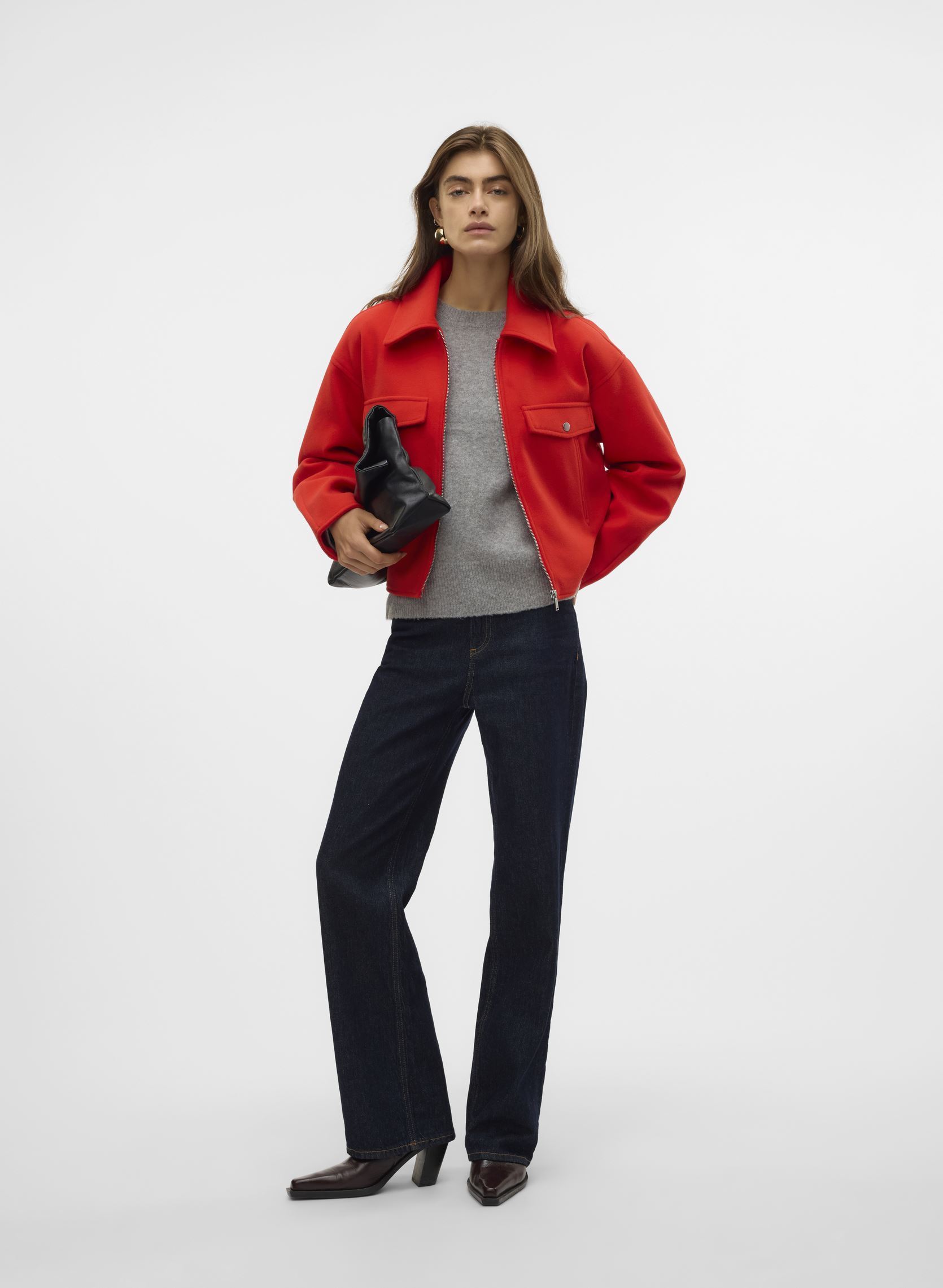 Vestes VMFORTUNEFREJ SHORT JACKET GA BOO femme rouge Vero Moda Vestes VMFORTUNEFREJ SHORT JACKET GA BOO femme rouge FIERY RED