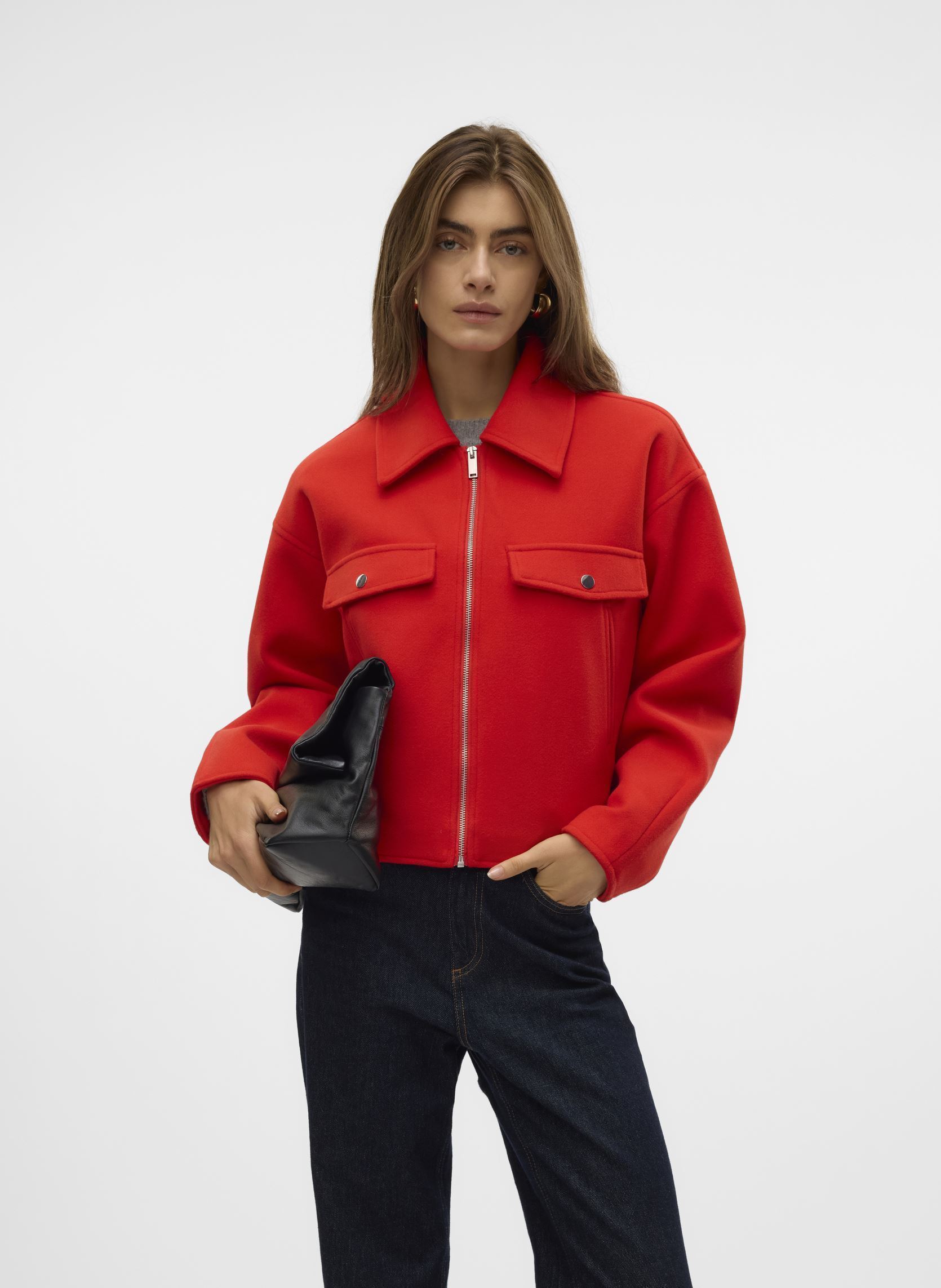 Vêtements Vero Moda VMFORTUNEFREJ SHORT JACKET GA BOO pour Accessoires