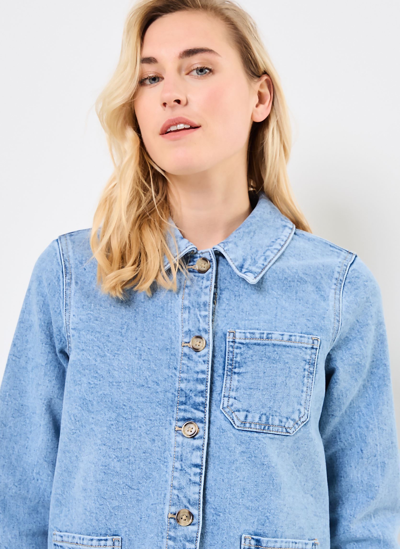 Vestes en jean VMKISSELY LS LOOSE DNM JACKET VI3478 LCS femme bleu Vero Moda Vestes en jean VMKISSELY LS LOOSE DNM JACKET VI3478 LCS femme bleu Light Blue Denim