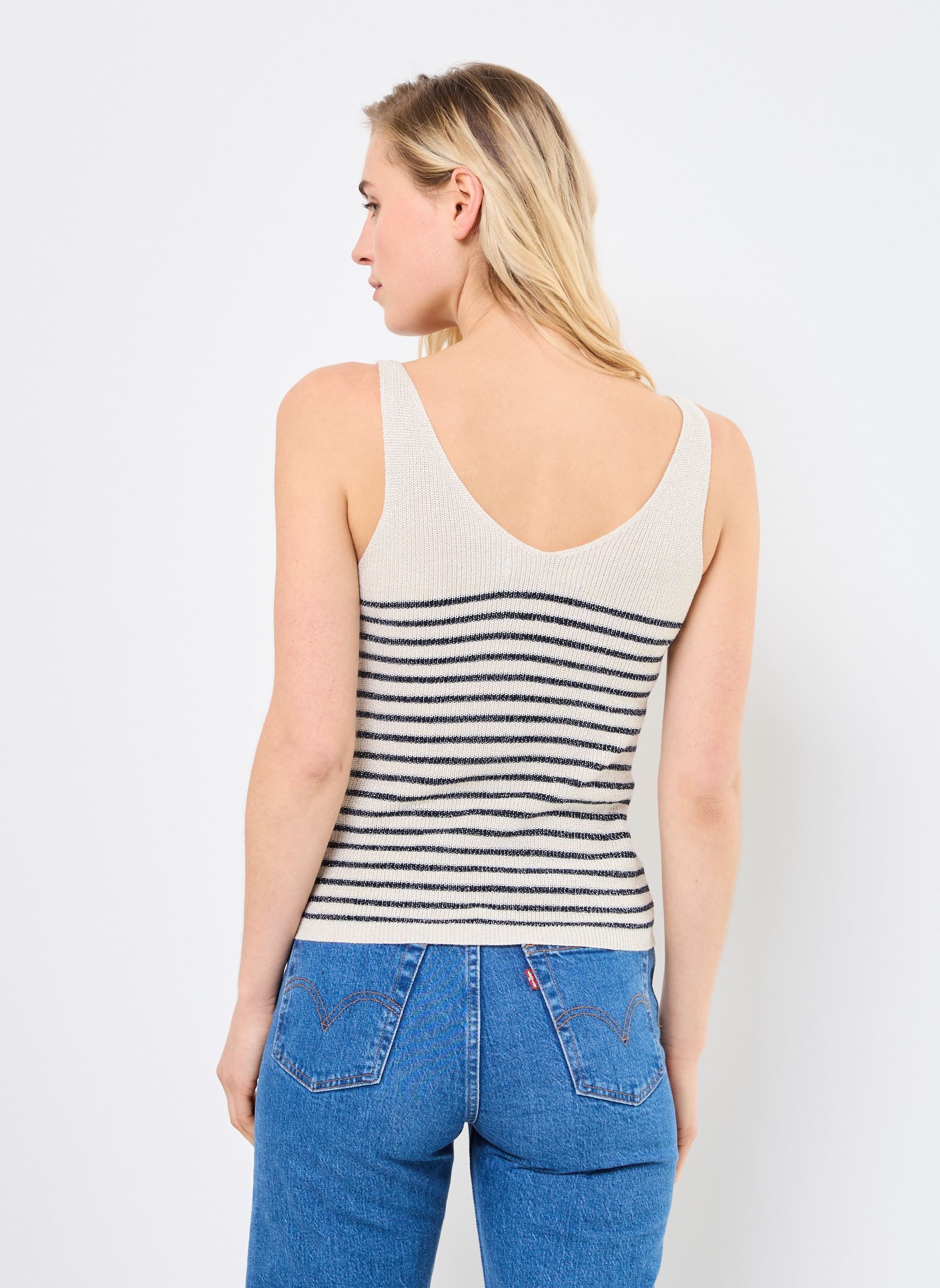 Débardeurs VMNEWLEXSUN SHINE SL TOP REP femme beige Vero Moda Débardeurs VMNEWLEXSUN SHINE SL TOP REP femme beige Birch
