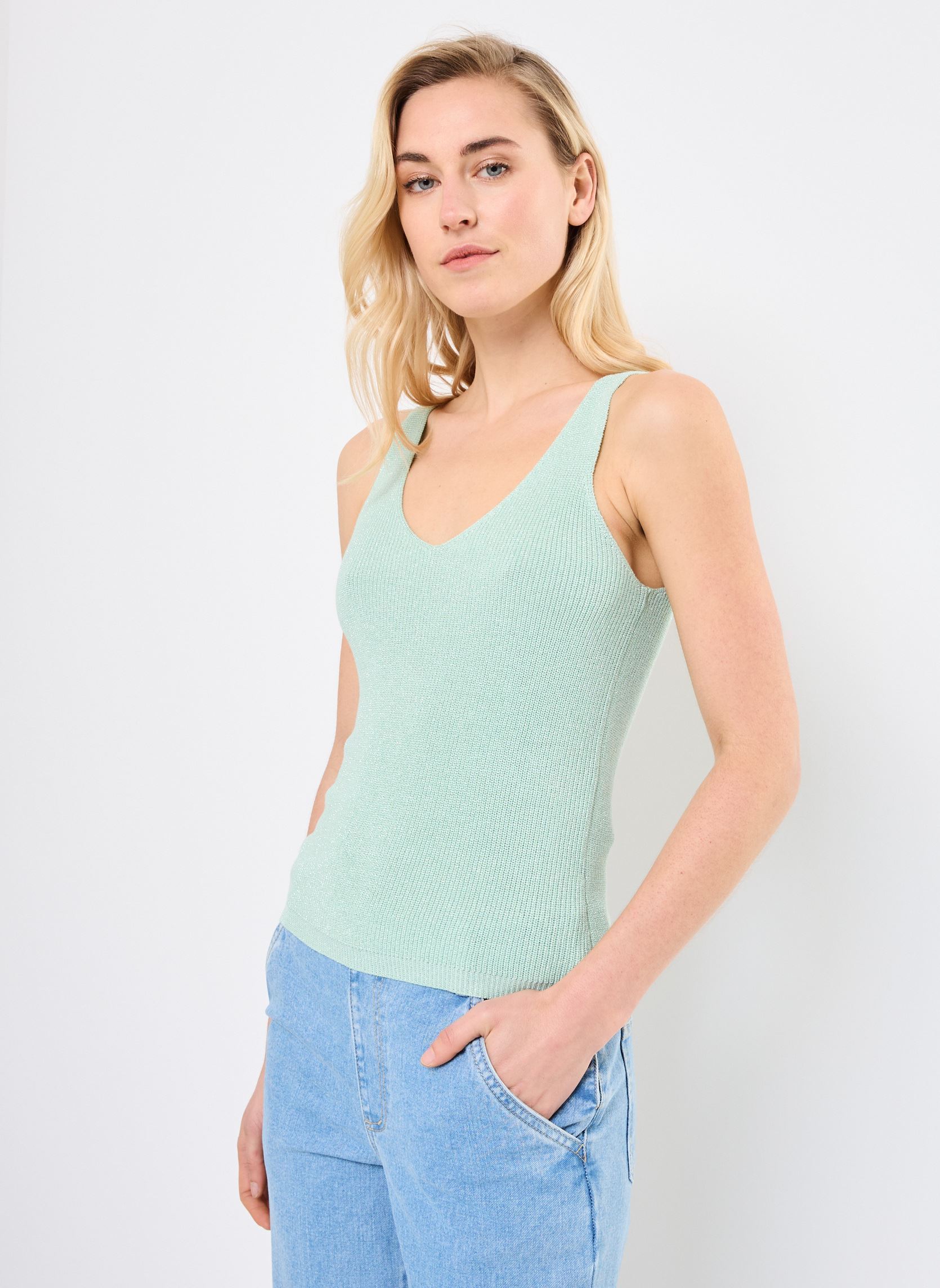 Vêtements Vero Moda VMNEWLEXSUN SHINE SL TOP REP pour Accessoires