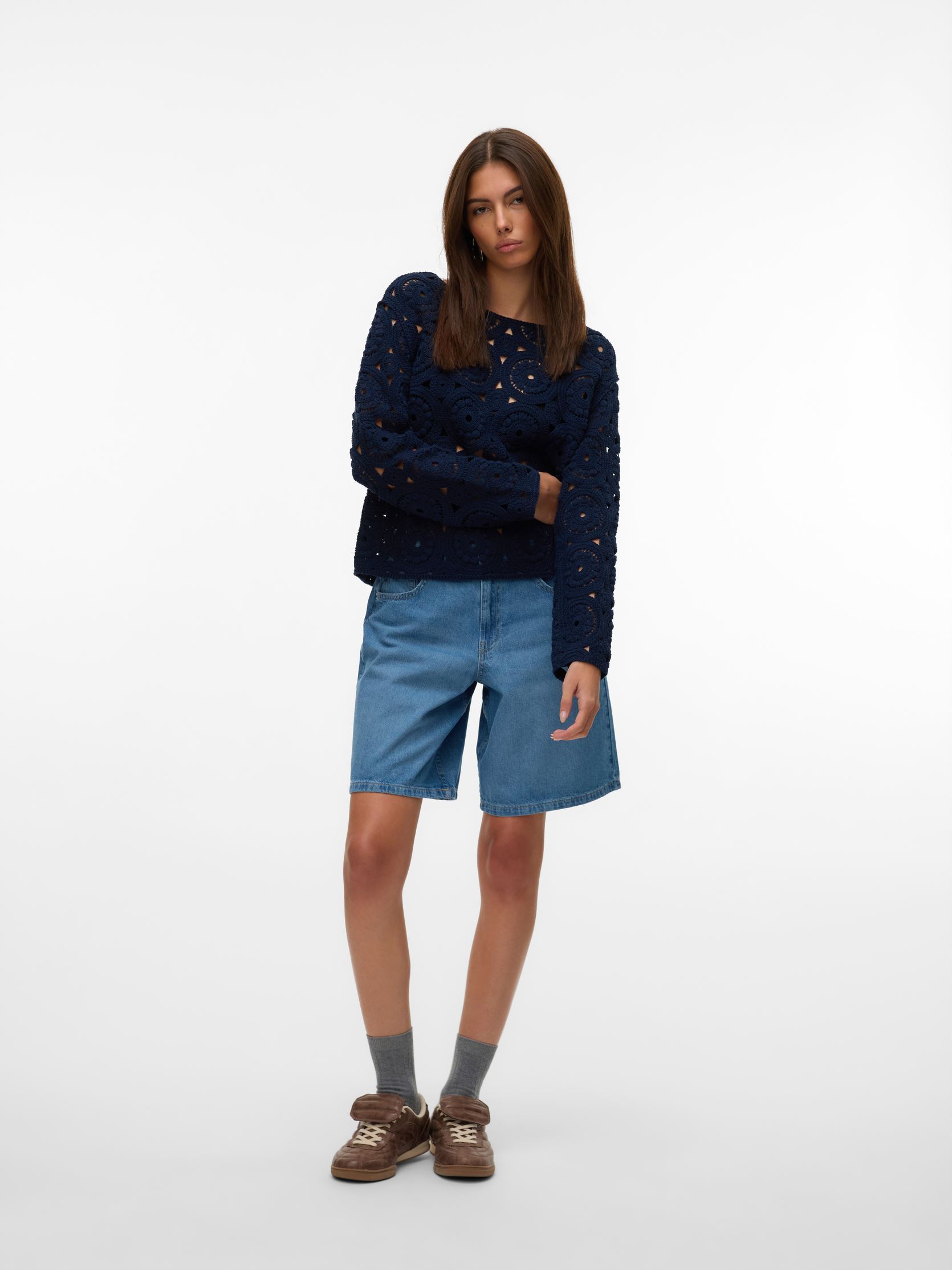 Pulls VMDAFFODIL LS BOATNECK PULLOVER PRM femme bleu Vero Moda Pulls VMDAFFODIL LS BOATNECK PULLOVER PRM femme bleu Navy Blazer