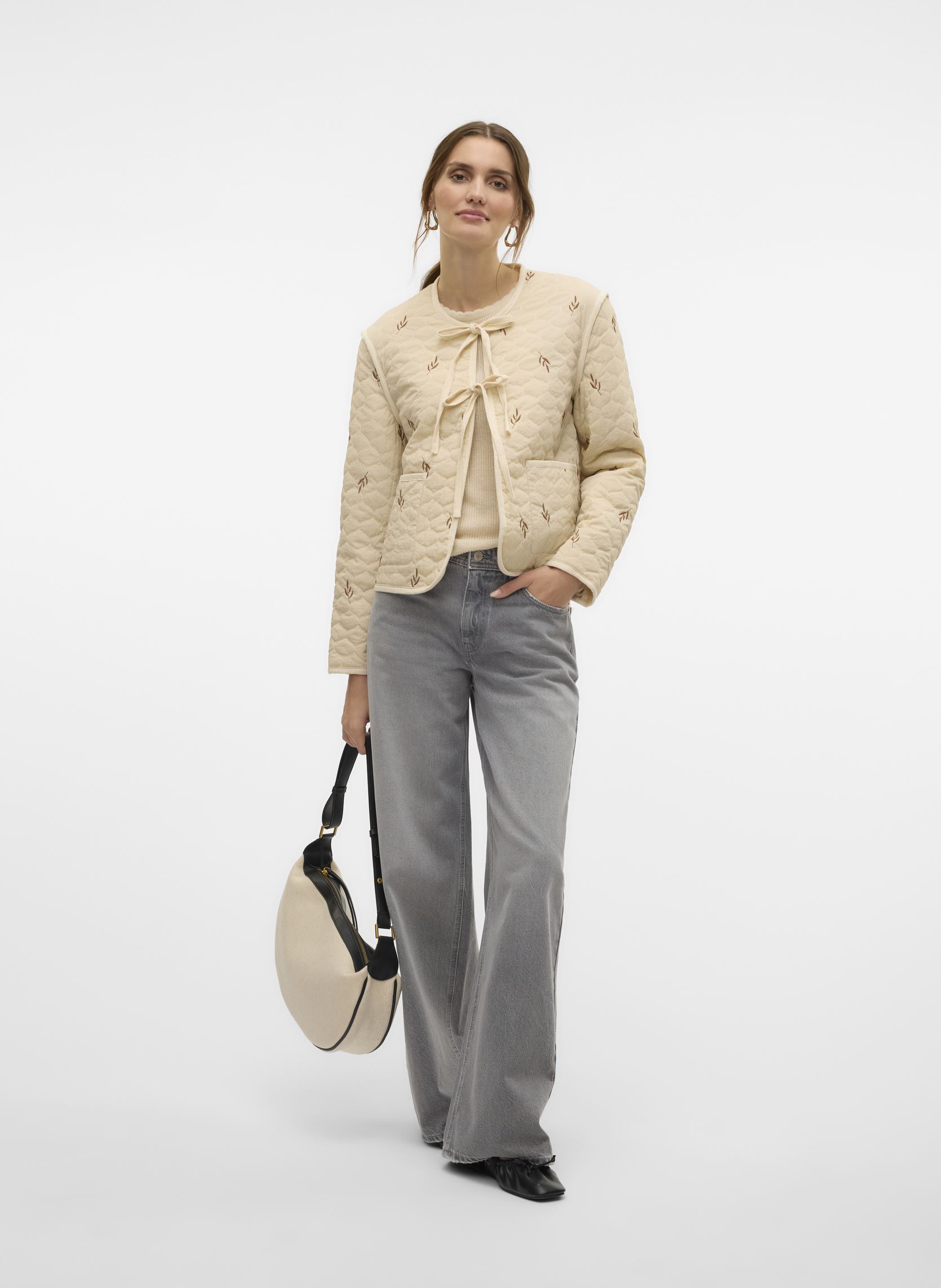 Vestes VMEVELYN SHORT JACKET femme beige Vero Moda Vestes VMEVELYN SHORT JACKET femme beige Oatmeal