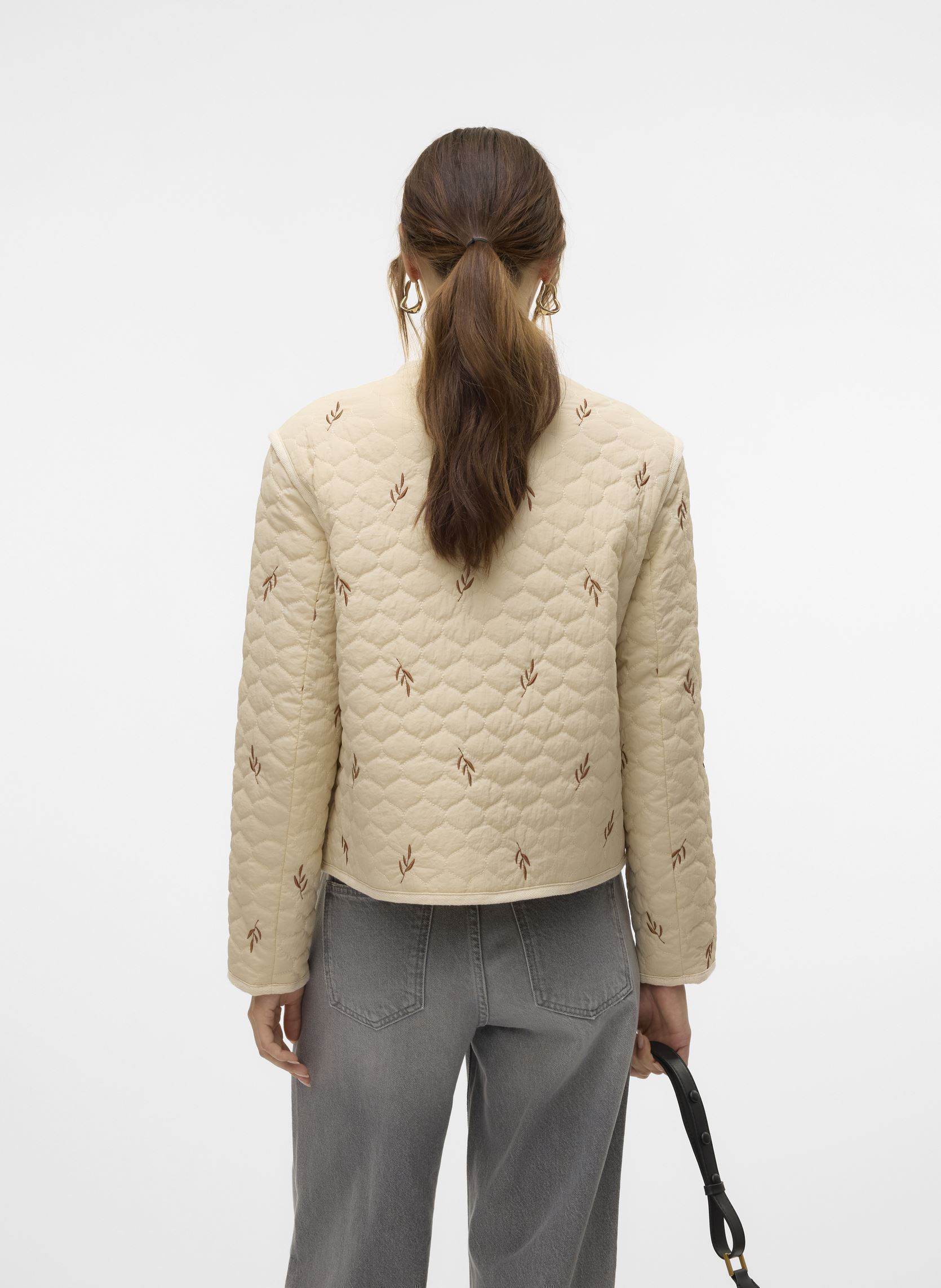Vestes VMEVELYN SHORT JACKET femme beige Vero Moda Vestes VMEVELYN SHORT JACKET femme beige Oatmeal