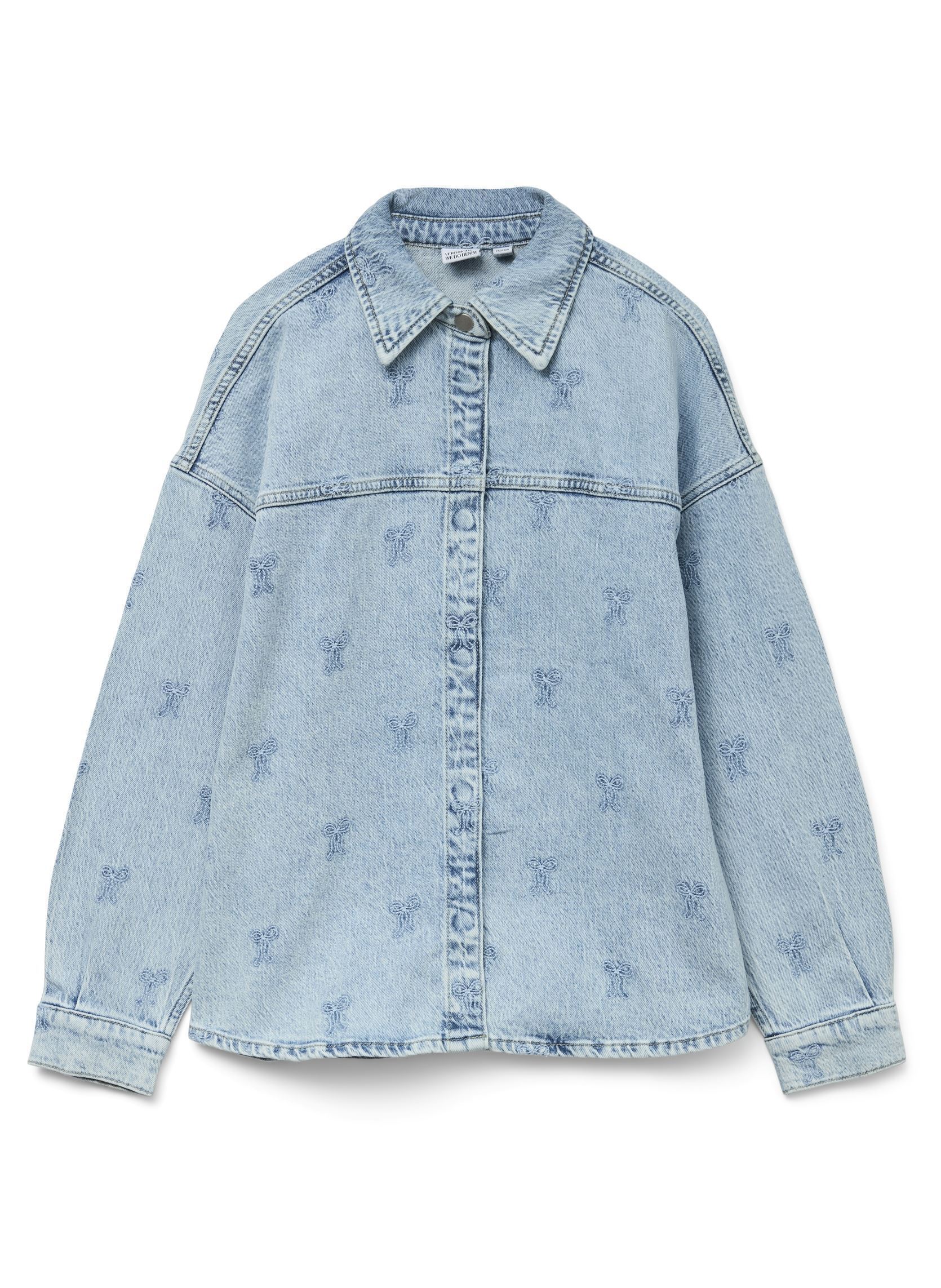 Vêtements Vero Moda VMHAYDEN LS OVERSIZED EMB SHIRT RA339 pour Accessoires