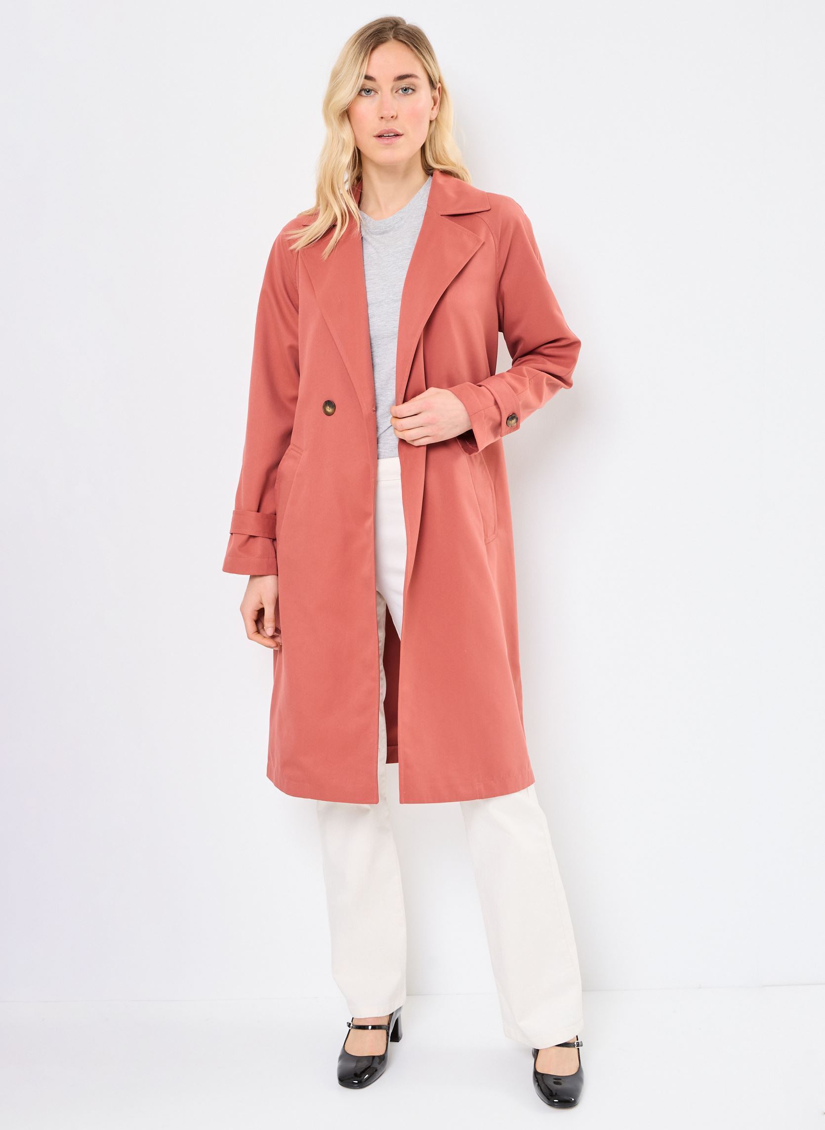 Trenchcoats VMLOU LONG TRENCHCOAT ENT dames oranje Vero Moda Trenchcoats VMLOU LONG TRENCHCOAT ENT dames oranje Marsala