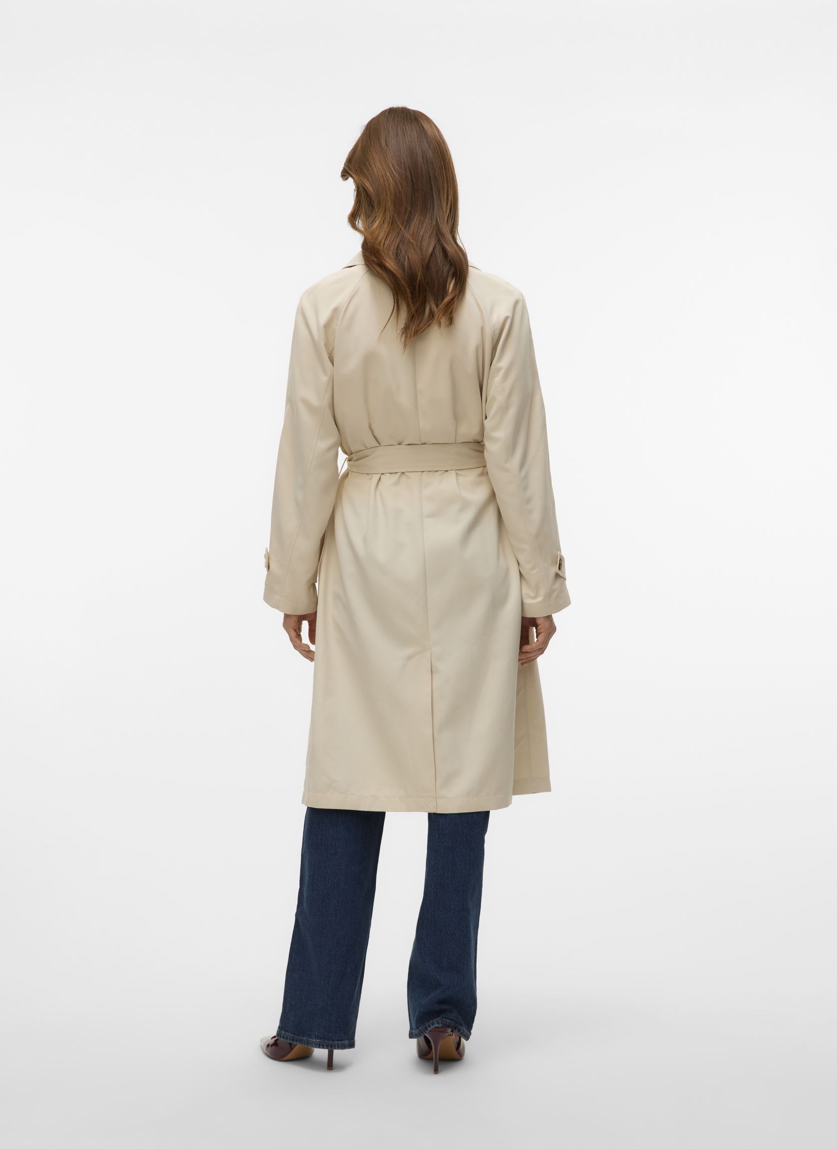 Trench-coats VMLOU LONG TRENCHCOAT ENT femme beige Vero Moda Trench-coats VMLOU LONG TRENCHCOAT ENT femme beige Oatmeal
