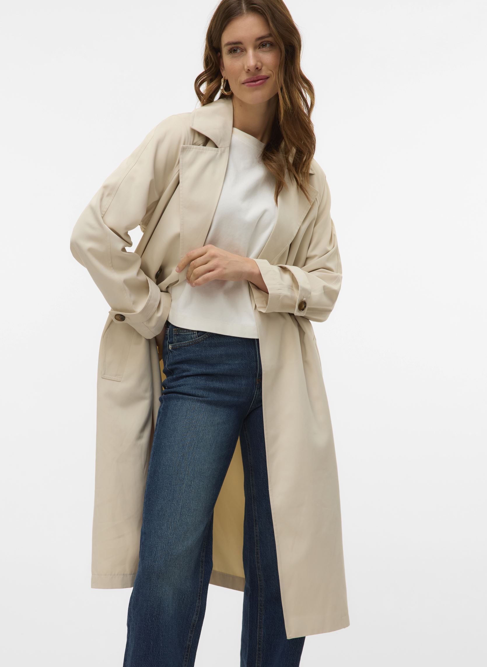 Vêtements Vero Moda VMLOU LONG TRENCHCOAT ENT pour Accessoires