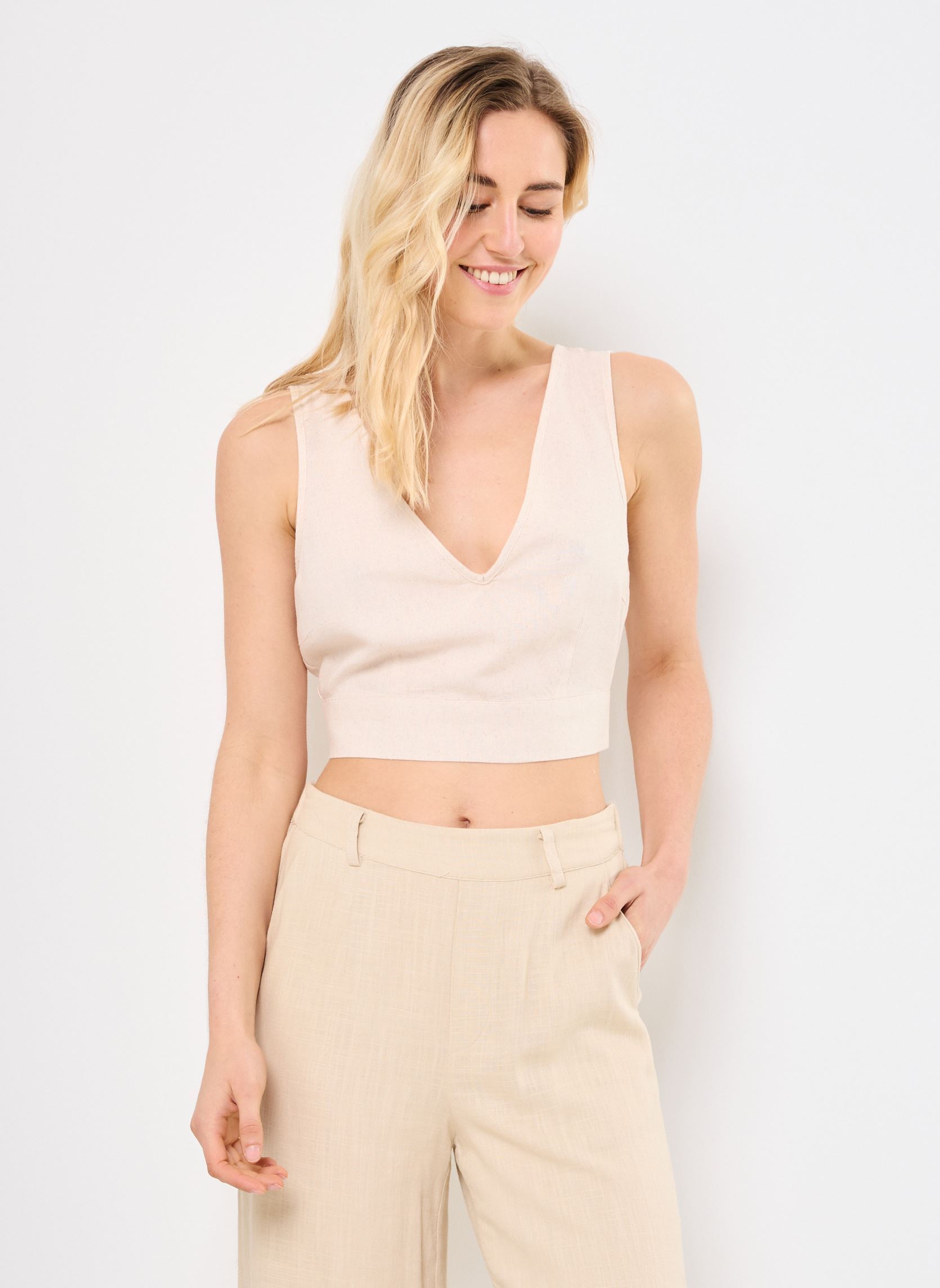 Vêtements Vero Moda VMMYMILO / CROP TOP WVN GA pour Accessoires