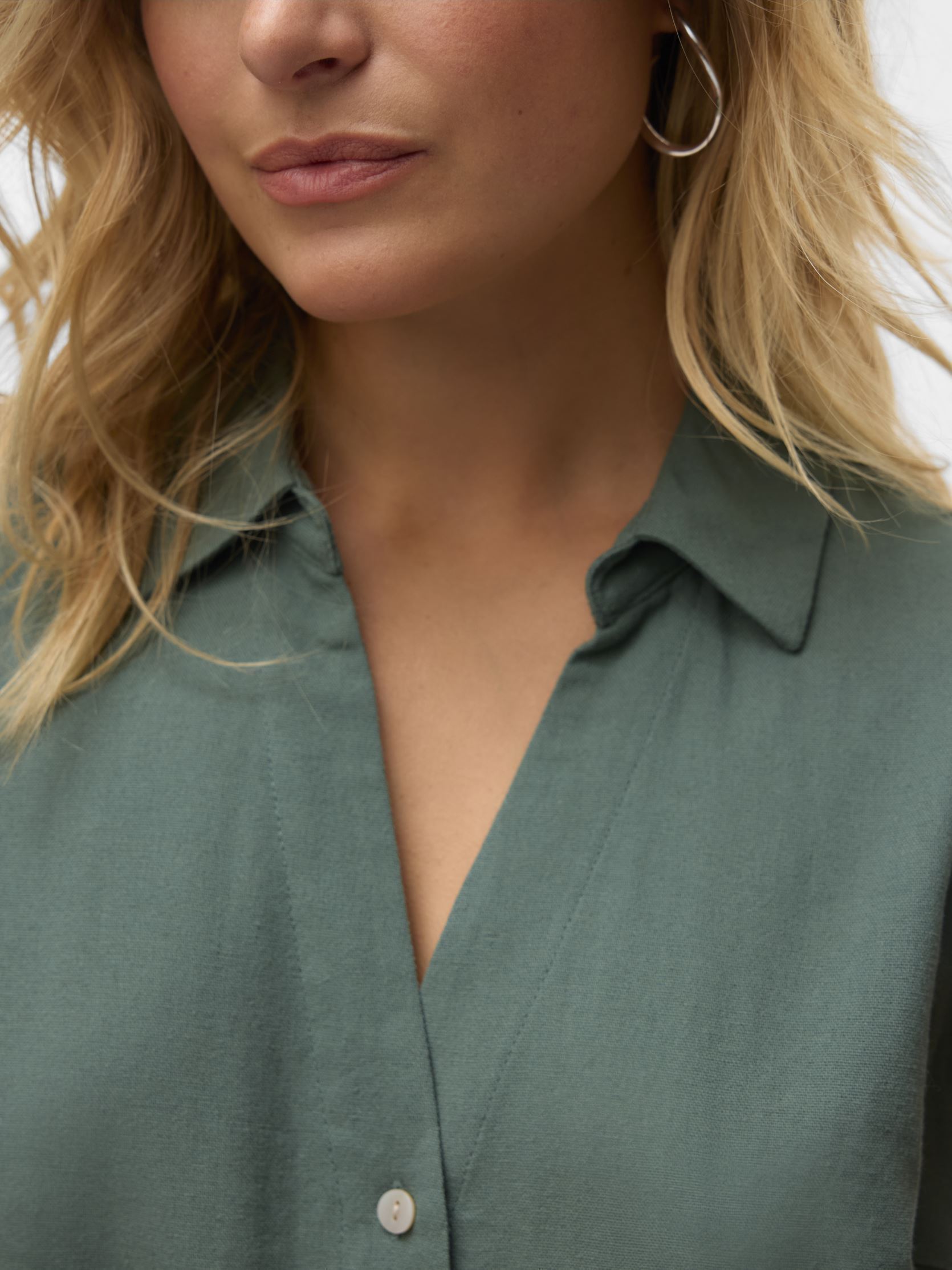 Top VMMYMILO SL V-NECK SHIRT WVN GA donna grigio Vero Moda Top VMMYMILO SL V-NECK SHIRT WVN GA donna grigio Laurel Wreath