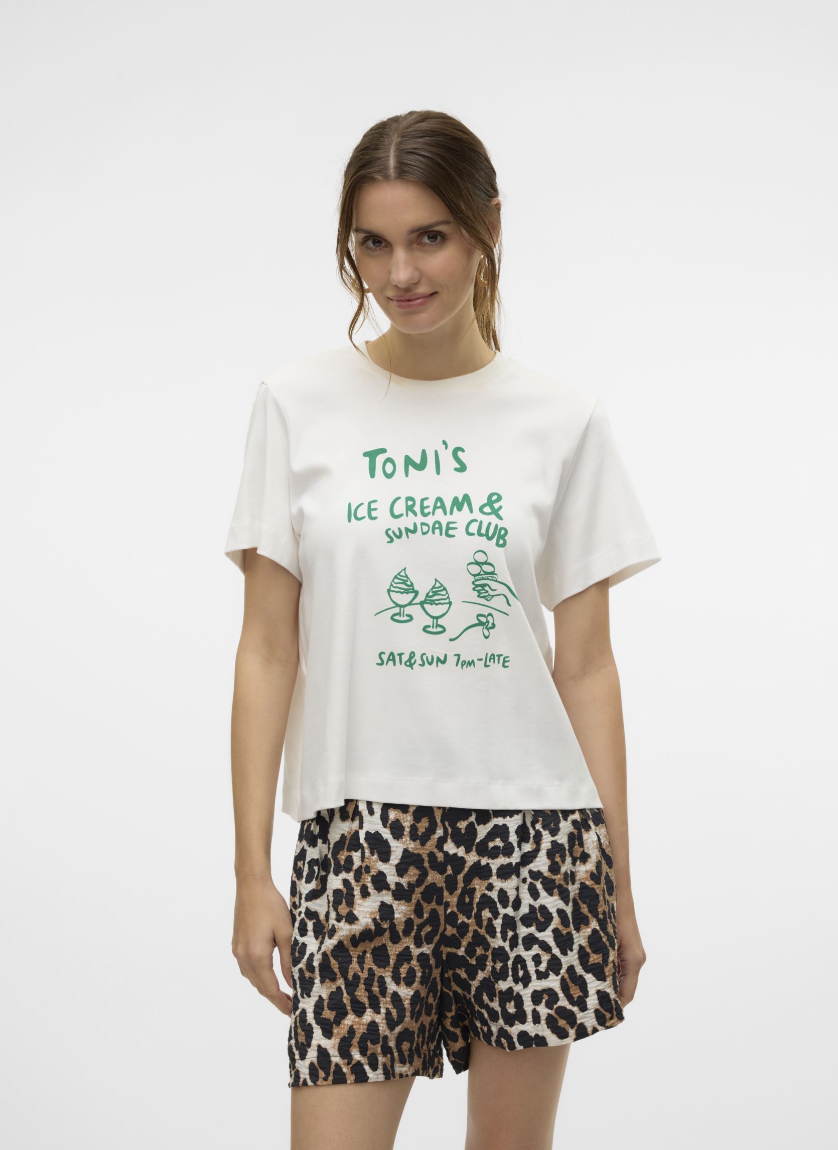 Vêtements Vero Moda VMSONYA METTE SS TOP BOX JRS GA ICE CREAM pour Accessoires