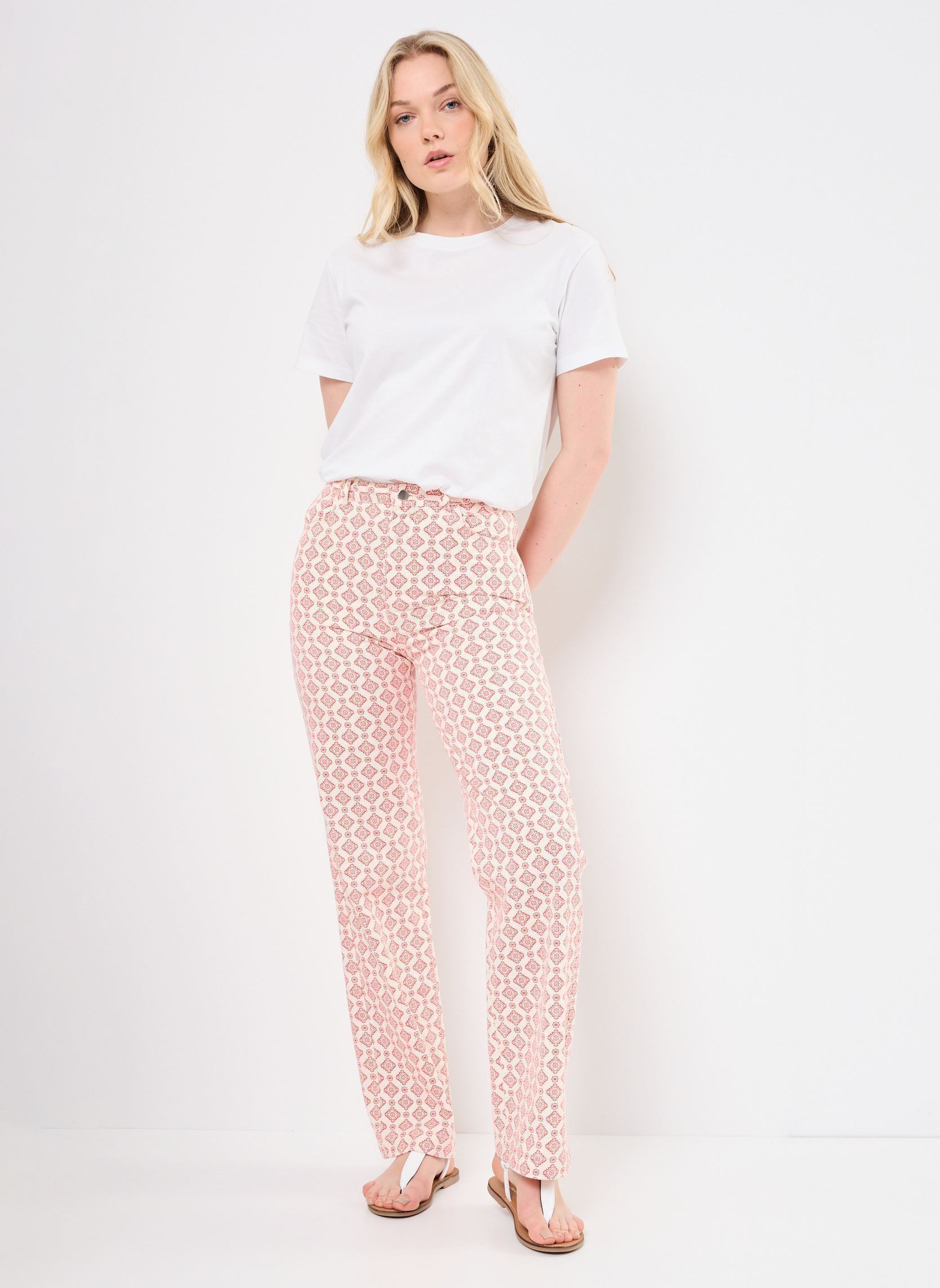 Wijde jeans / Flared Jeans VMTESSA HR WIDE PATCHWORK JEANS dames beige Vero Moda Wijde jeans / Flared Jeans VMTESSA HR WIDE PATCHWORK JEANS dames beige Birch
