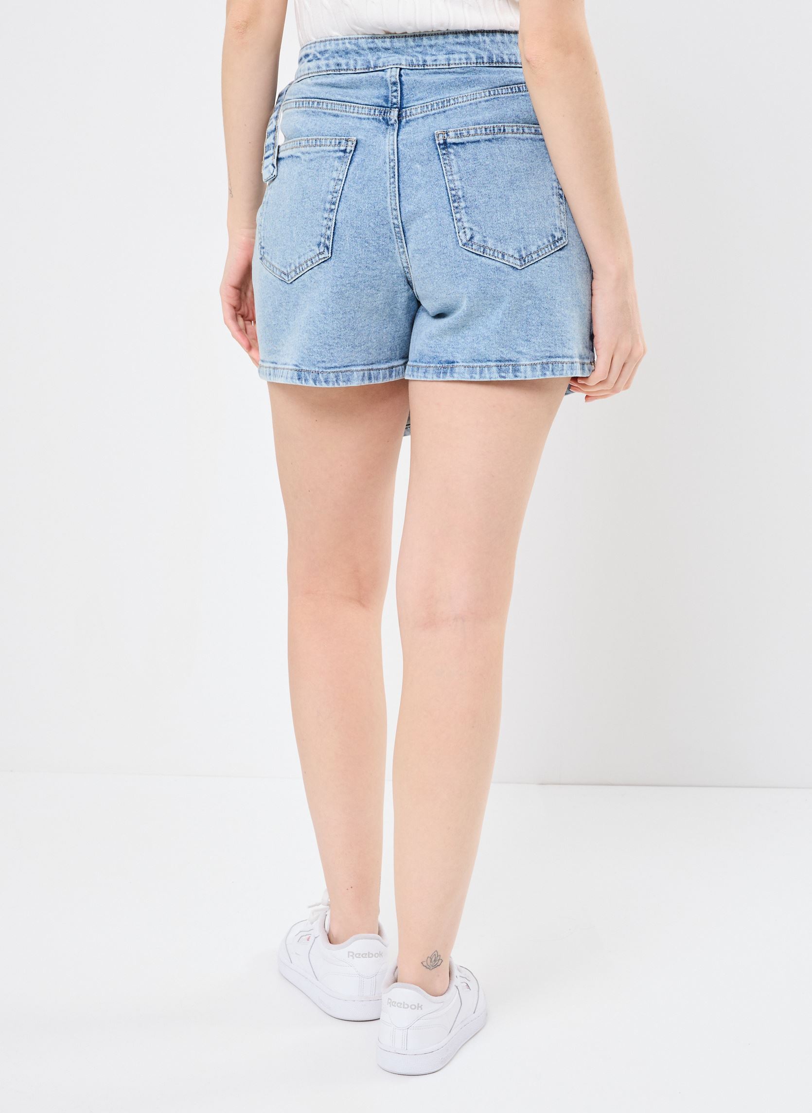 Shorts VMVICA HR SHORT DNM SKORT VI3450 femme bleu Vero Moda Shorts VMVICA HR SHORT DNM SKORT VI3450 femme bleu Light Blue Denim