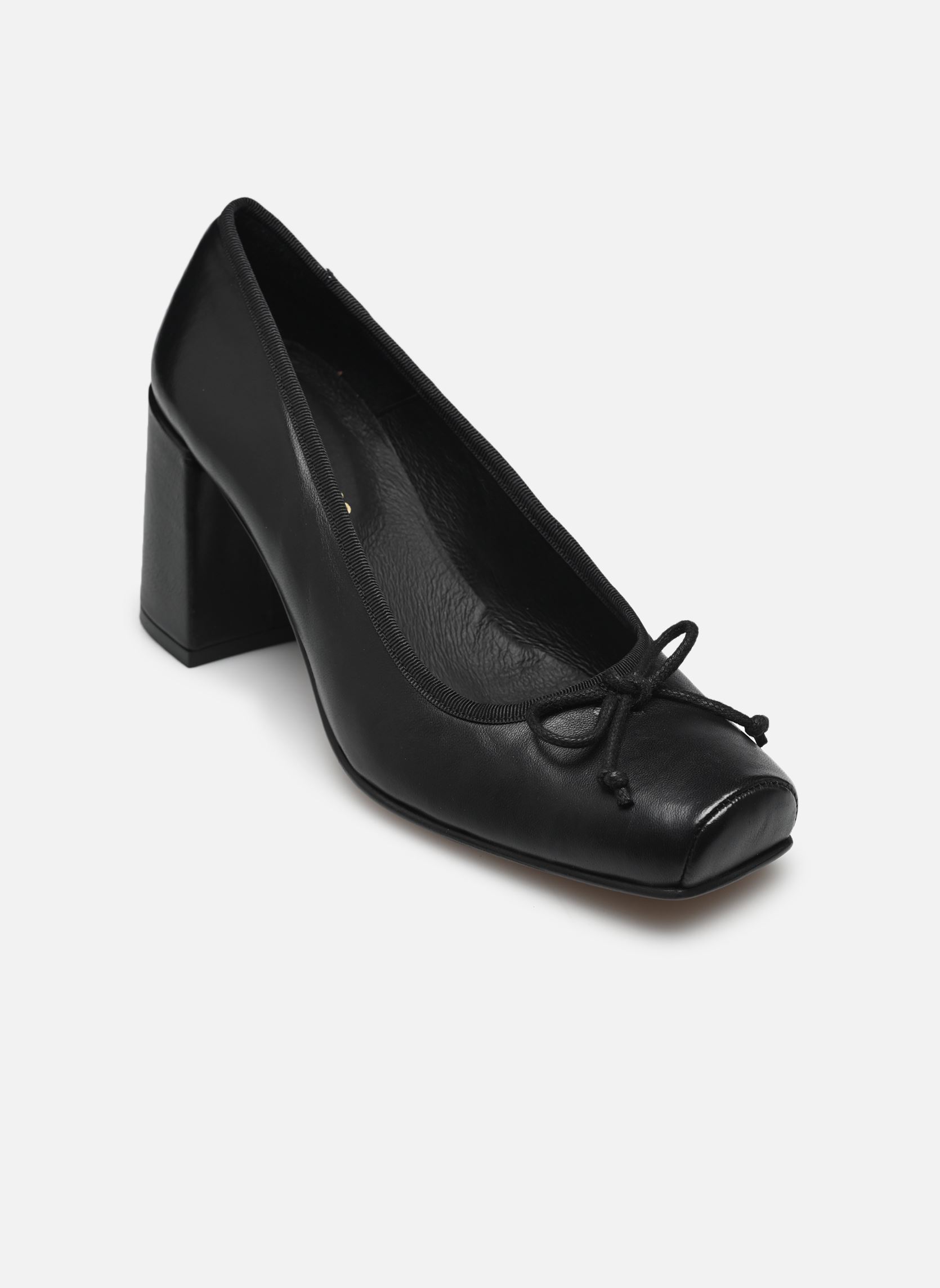 Zapatos de tacón Abale - Cuir Vernis plissé mujer negro Georgia Rose Zapatos de tacón Abale - Cuir Vernis plissé mujer negro NOIR