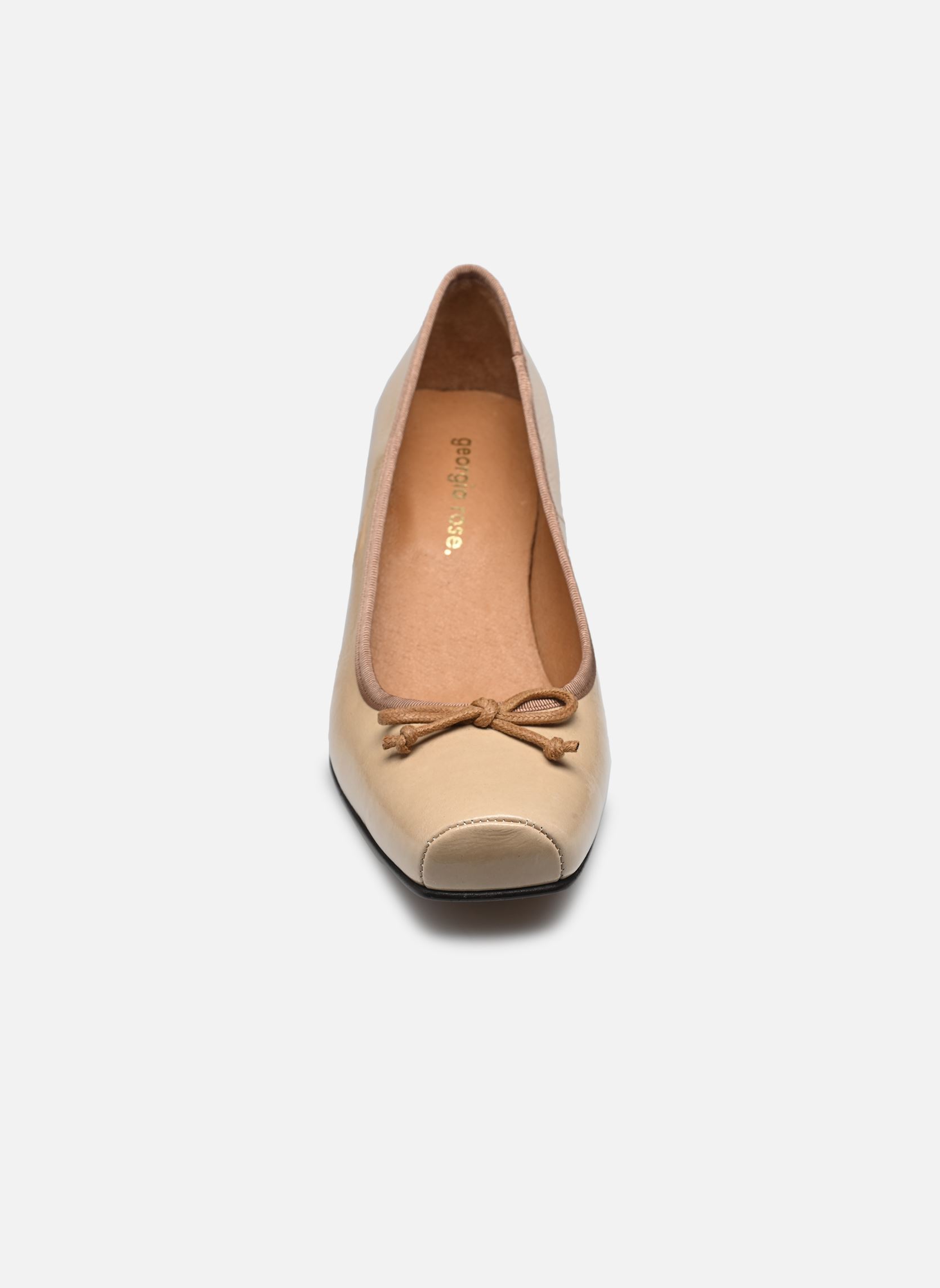 Pumps Abale - Cuir Vernis plissé damen beige Georgia Rose Pumps Abale - Cuir Vernis plissé damen beige BEIGE