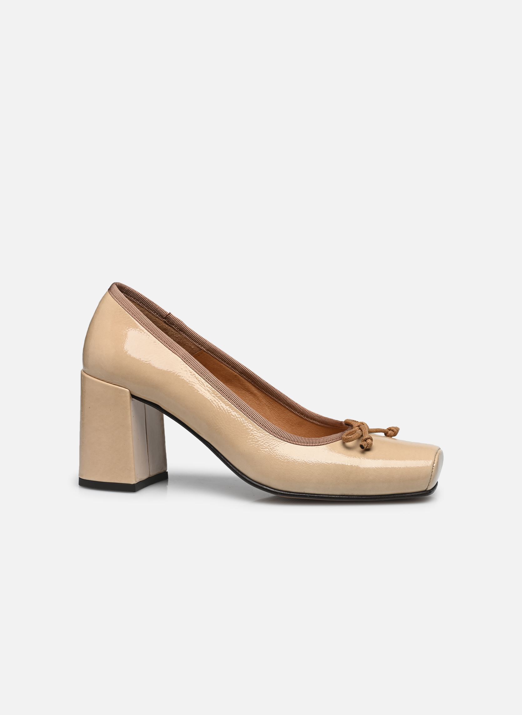 Pumps Abale - Cuir Vernis plissé damen beige Georgia Rose Pumps Abale - Cuir Vernis plissé damen beige BEIGE