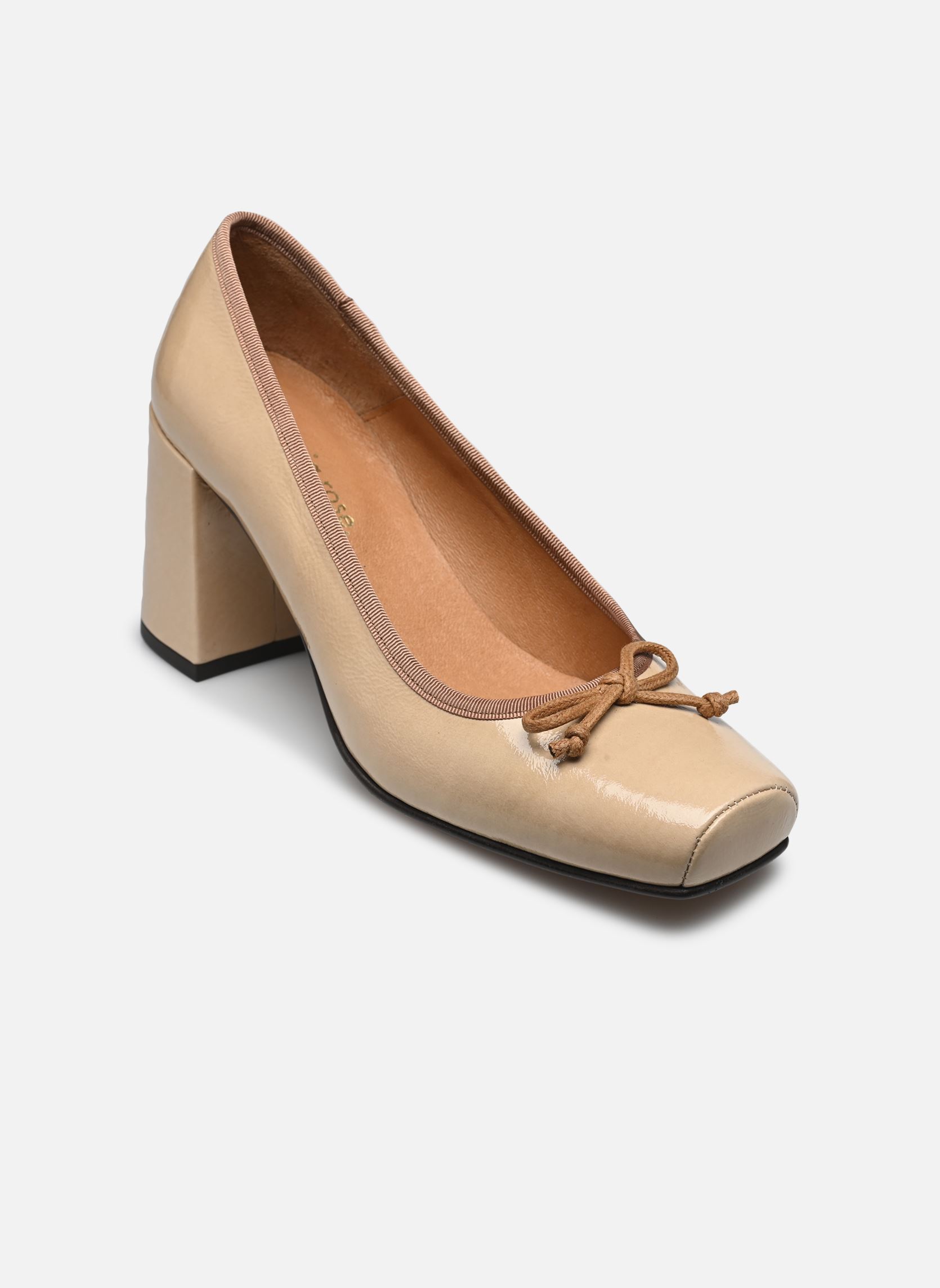 Pumps Abale - Cuir Vernis plissé damen beige Georgia Rose Pumps Abale - Cuir Vernis plissé damen beige BEIGE
