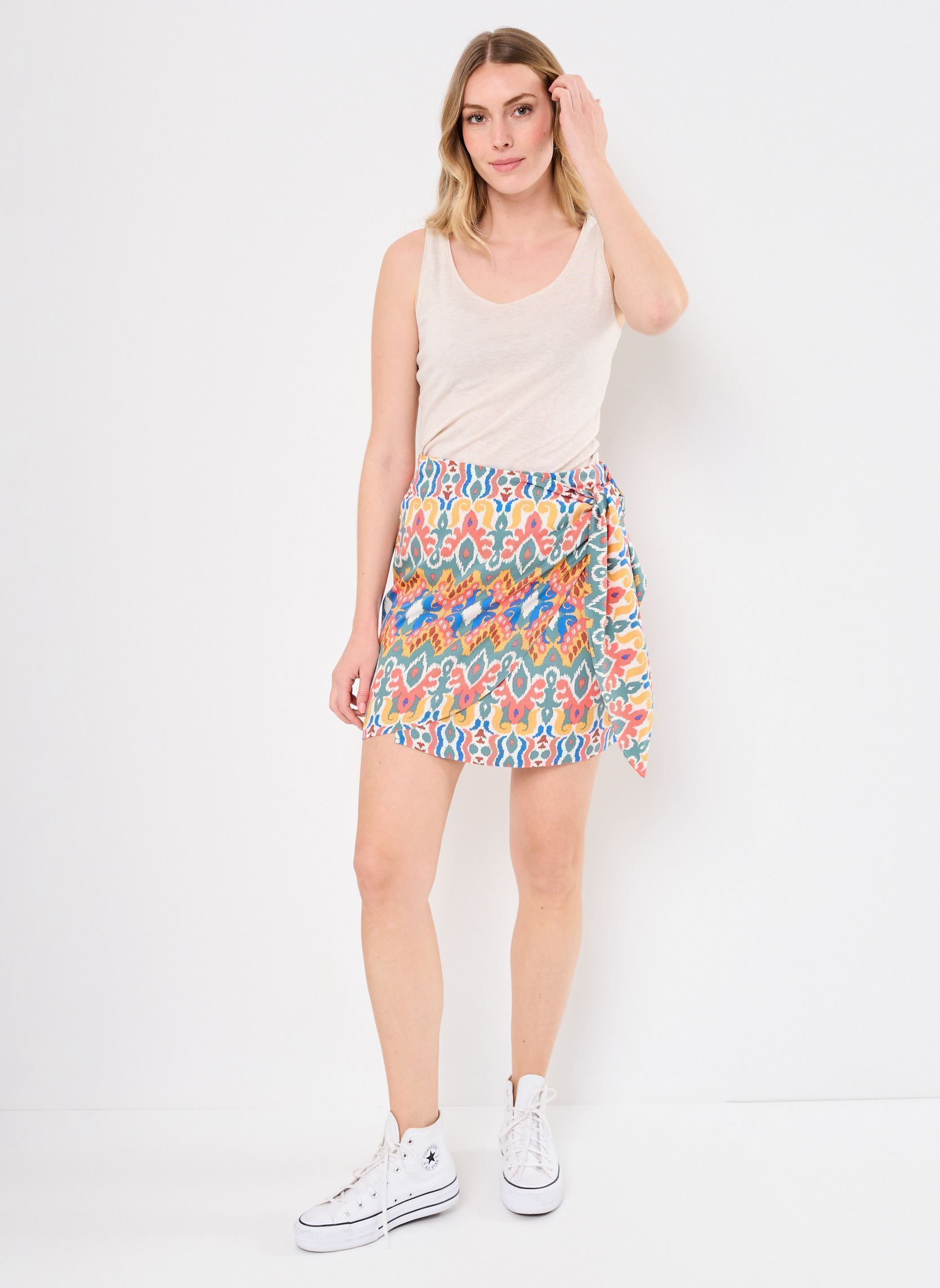 Jupes courtes VMCLAIRE M/W SHORT WRAP SKIRT WVN LCS GA femme multicolore Vero Moda Jupes courtes VMCLAIRE M/W SHORT WRAP SKIRT WVN LCS GA femme multicolore Birch