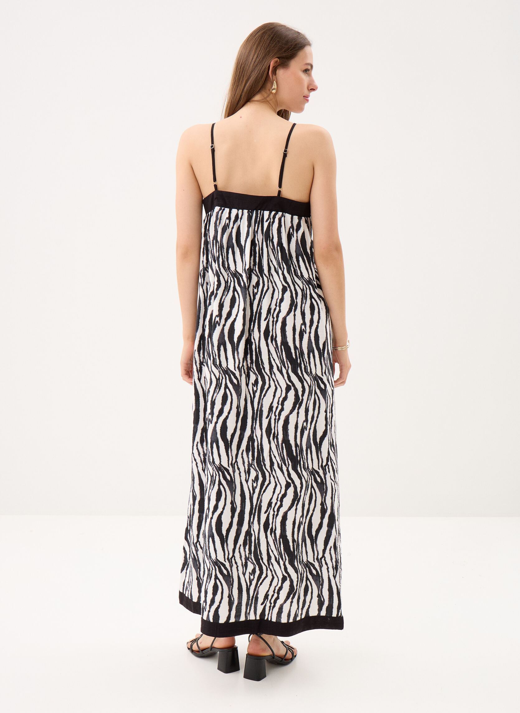Lange Kleider VMDENISE SINGLET ANKLE DRESS WVN BTQ GA damen schwarz Vero Moda Lange Kleider VMDENISE SINGLET ANKLE DRESS WVN BTQ GA damen schwarz BLACK AOP:KEBRA