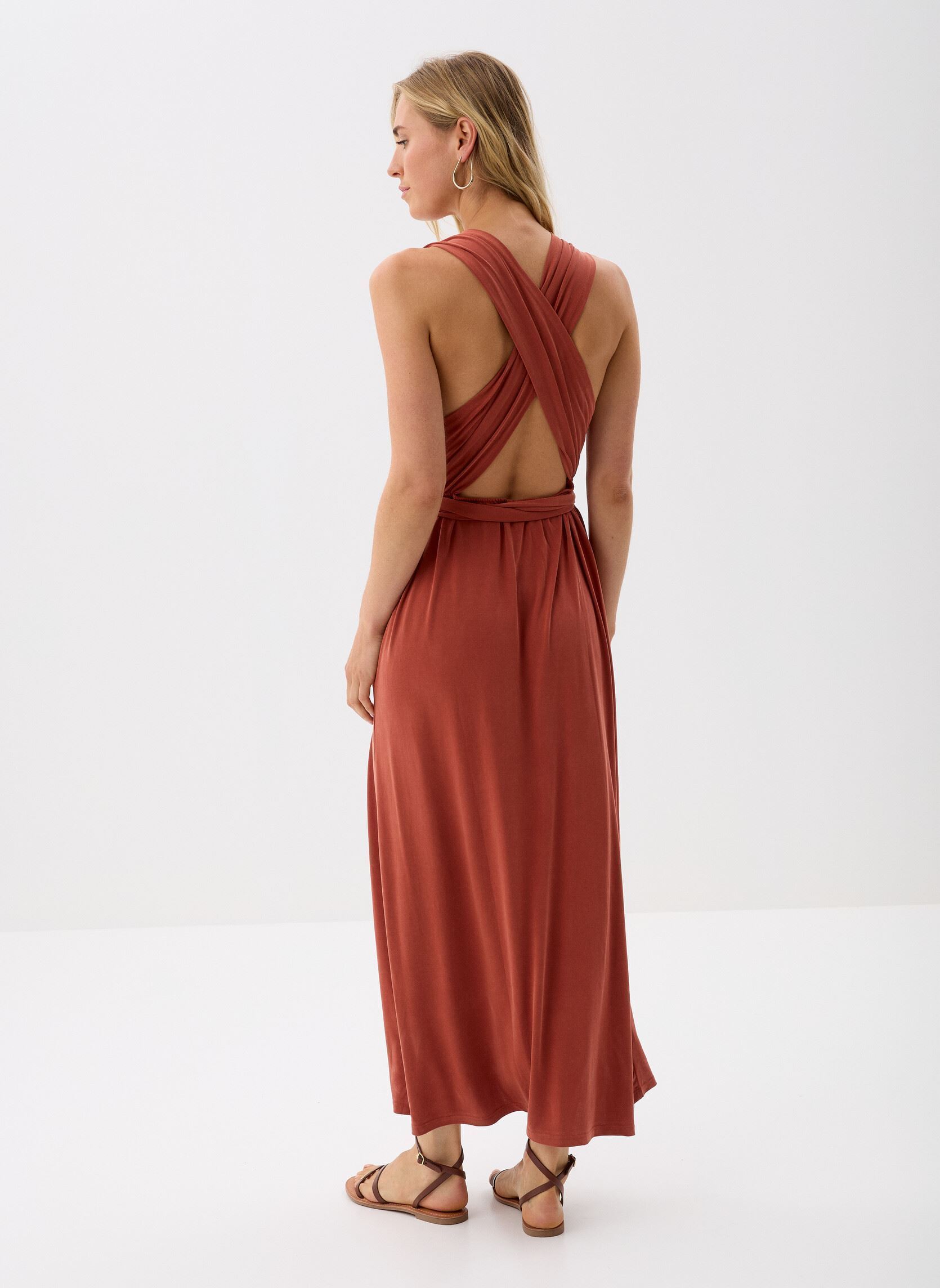 Robes longues VMEMMA S/L 7/8 DRESS JRS LCS GA femme marron Vero Moda Robes longues VMEMMA S/L 7/8 DRESS JRS LCS GA femme marron Arabian Spice