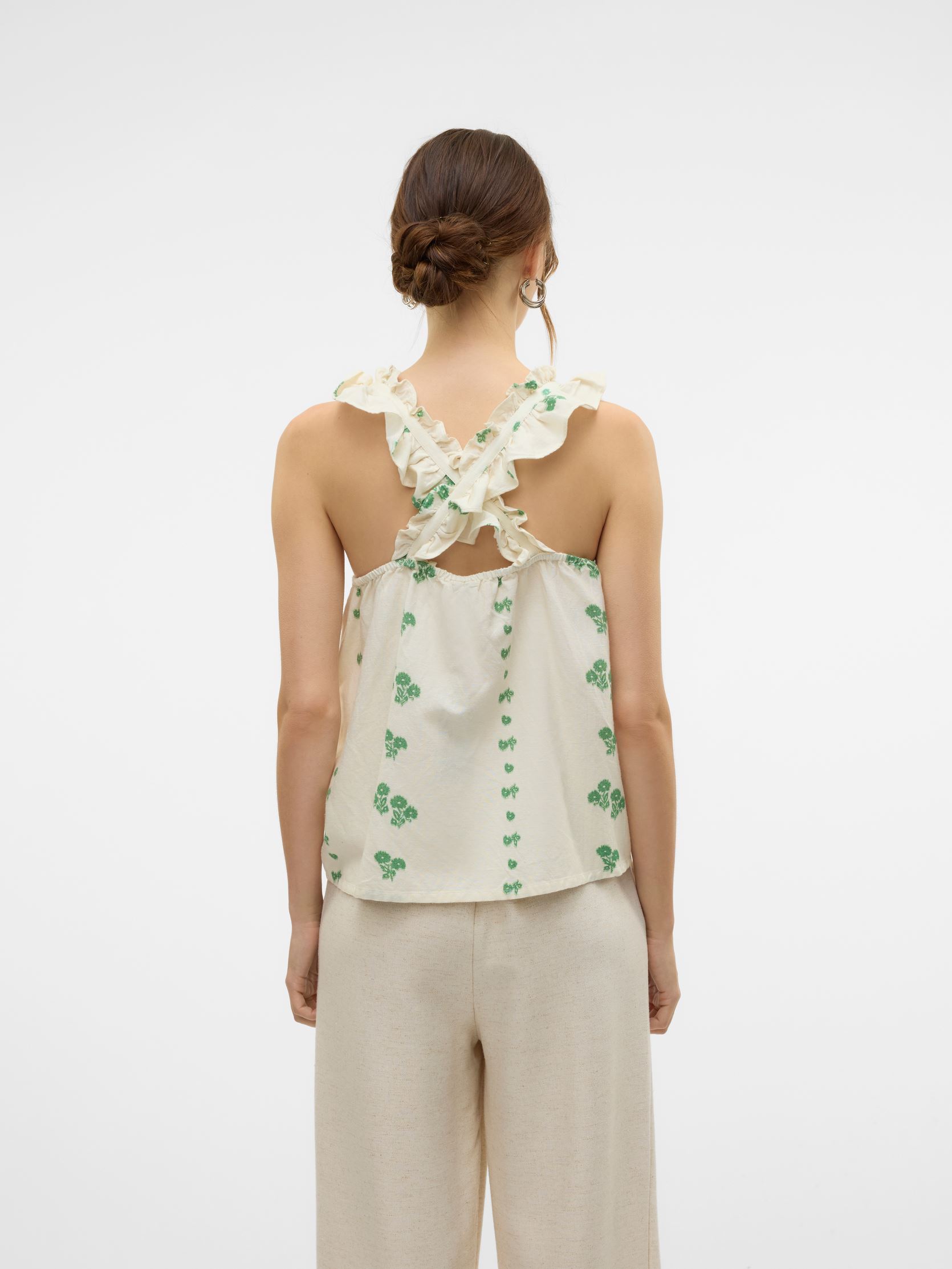 Top VMPAMELA SL TOP WVN donna bianco Vero Moda Top VMPAMELA SL TOP WVN donna bianco CLOUD DANCER