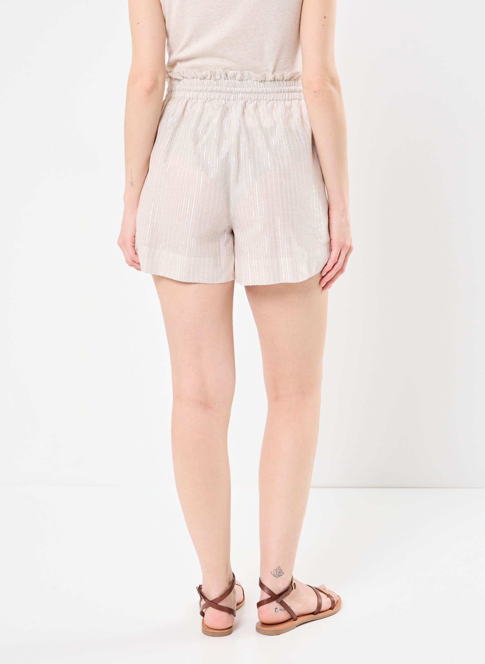 Shorts VMPAULINE HW SHORTS WVN GA femme gris Vero Moda Shorts VMPAULINE HW SHORTS WVN GA femme gris SILVER LINING