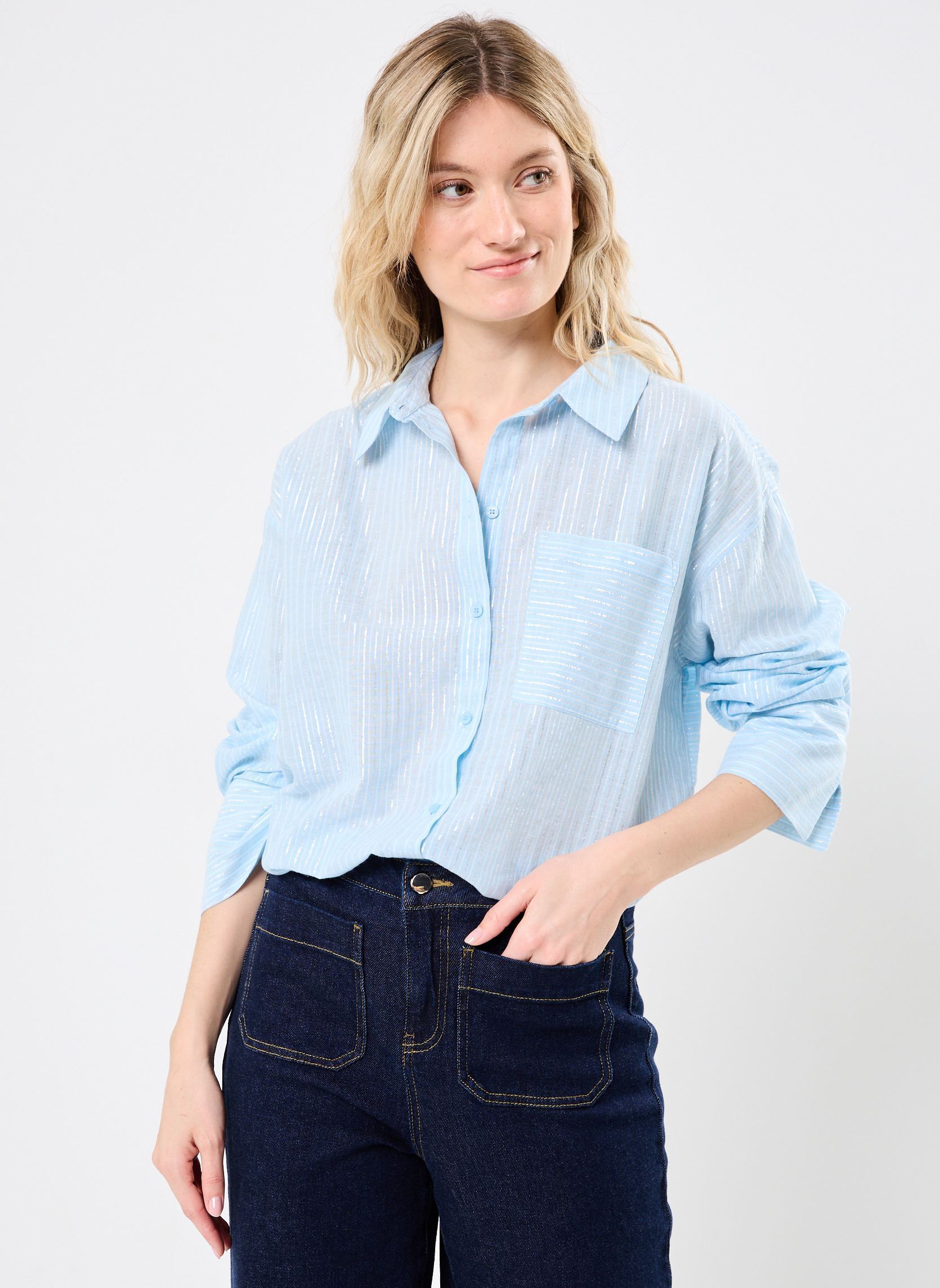 Vêtements Vero Moda VMPAULINE LS SHIRT WVN GA pour Accessoires - vue 2