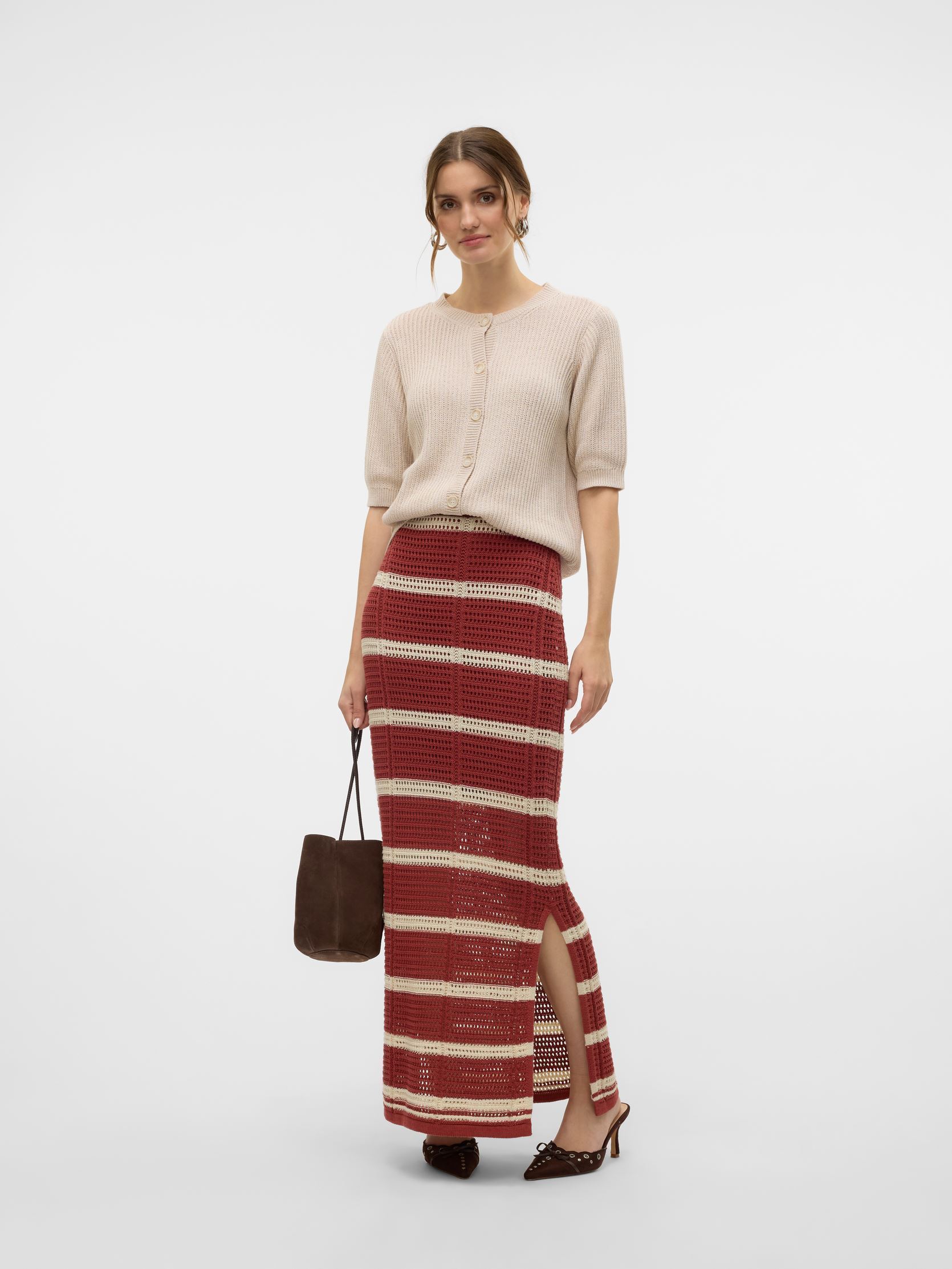 Jupes longues VMSARDINIA NW ANKLE SKIRT SE femme orange Vero Moda Jupes longues VMSARDINIA NW ANKLE SKIRT SE femme orange Marsala