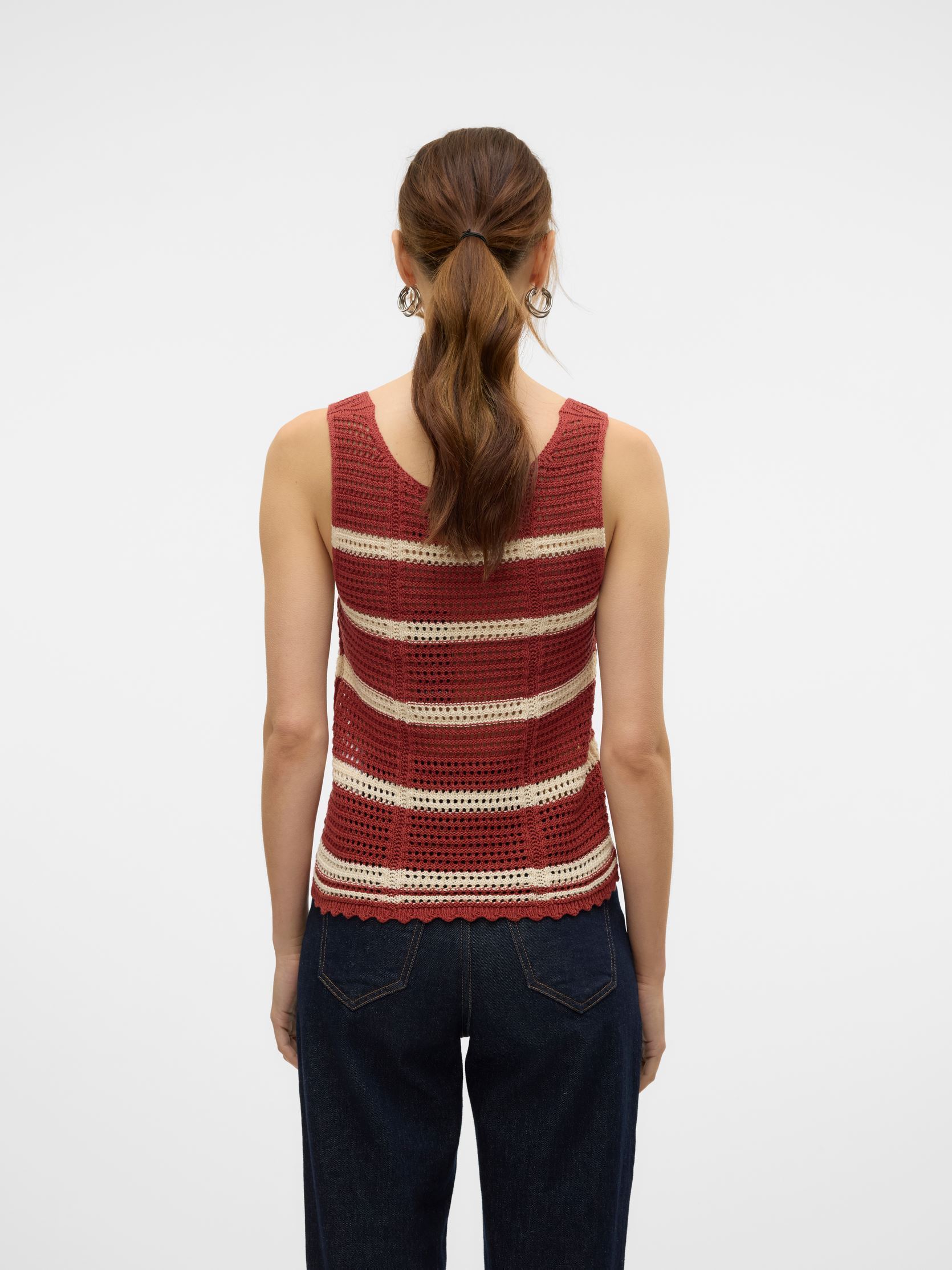 Tanktops VMSARDINIA SL U-NECK TOP SE damen orange Vero Moda Tanktops VMSARDINIA SL U-NECK TOP SE damen orange Marsala
