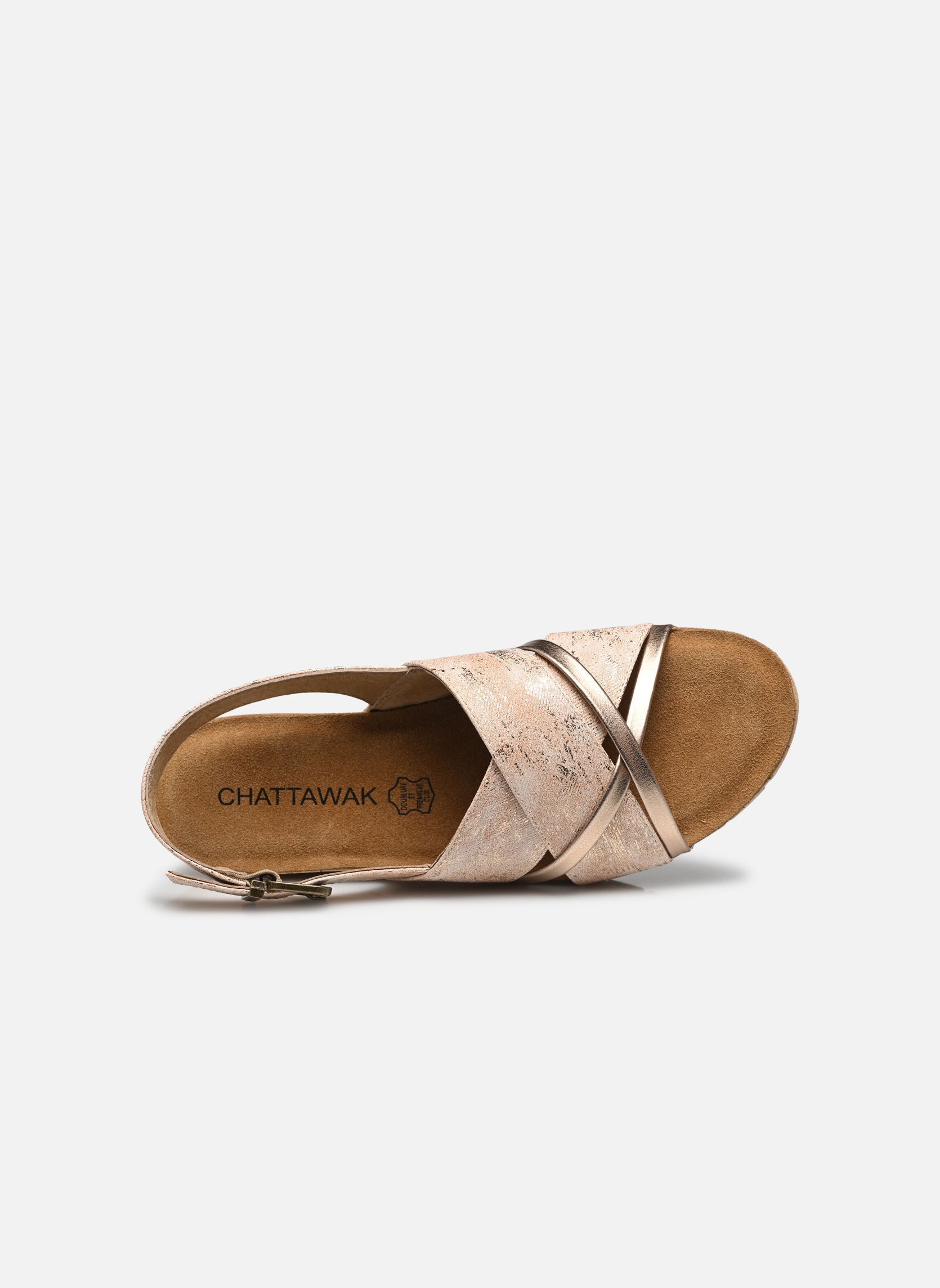 Sandales compensées et plateformes Nora femme or et bronze Chattawak Sandales compensées et plateformes Nora femme or et bronze Beige