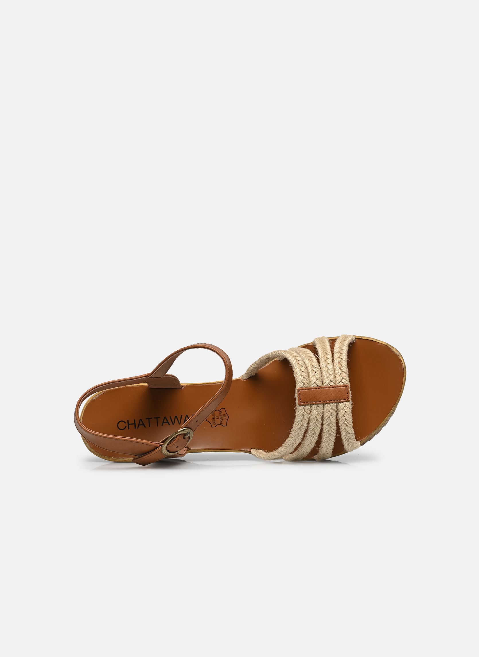 Sandales compensées et plateformes Cardu femme marron Chattawak Sandales compensées et plateformes Cardu femme marron Camel