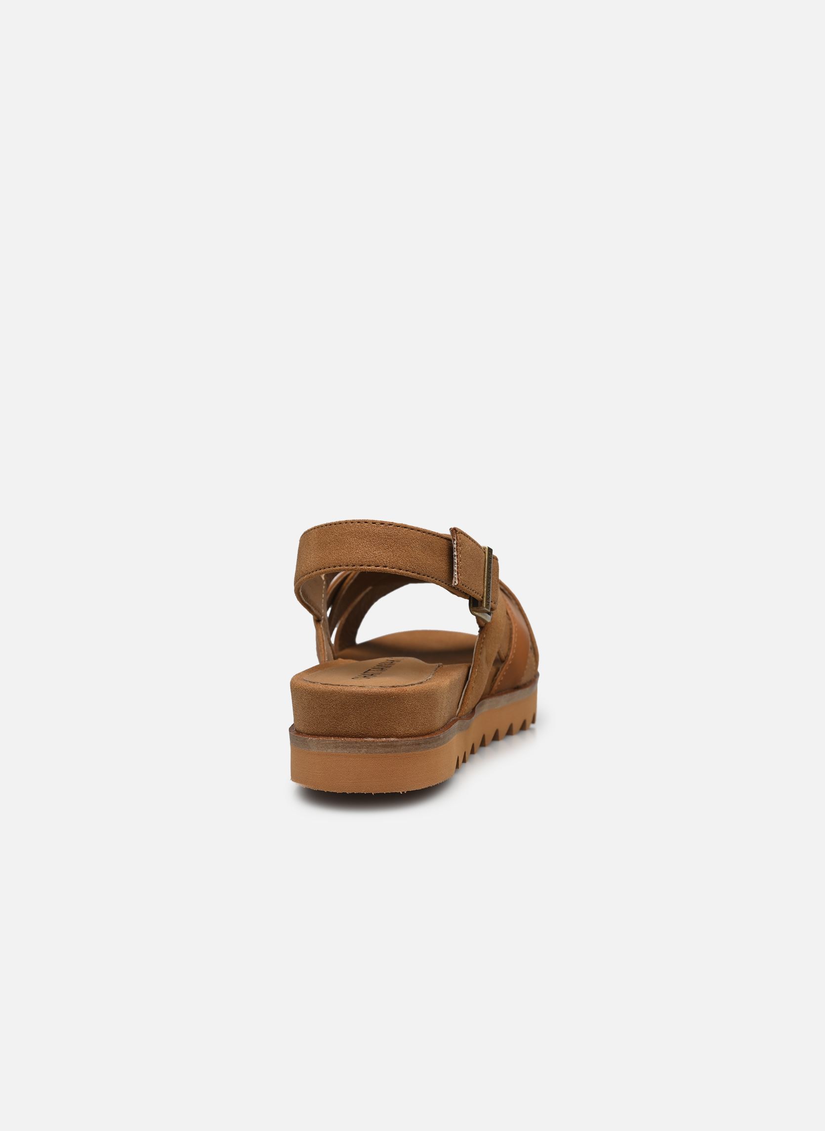 Sandalen met sleehak en plateau Abril dames bruin Chattawak Sandalen met sleehak en plateau Abril dames bruin Camel