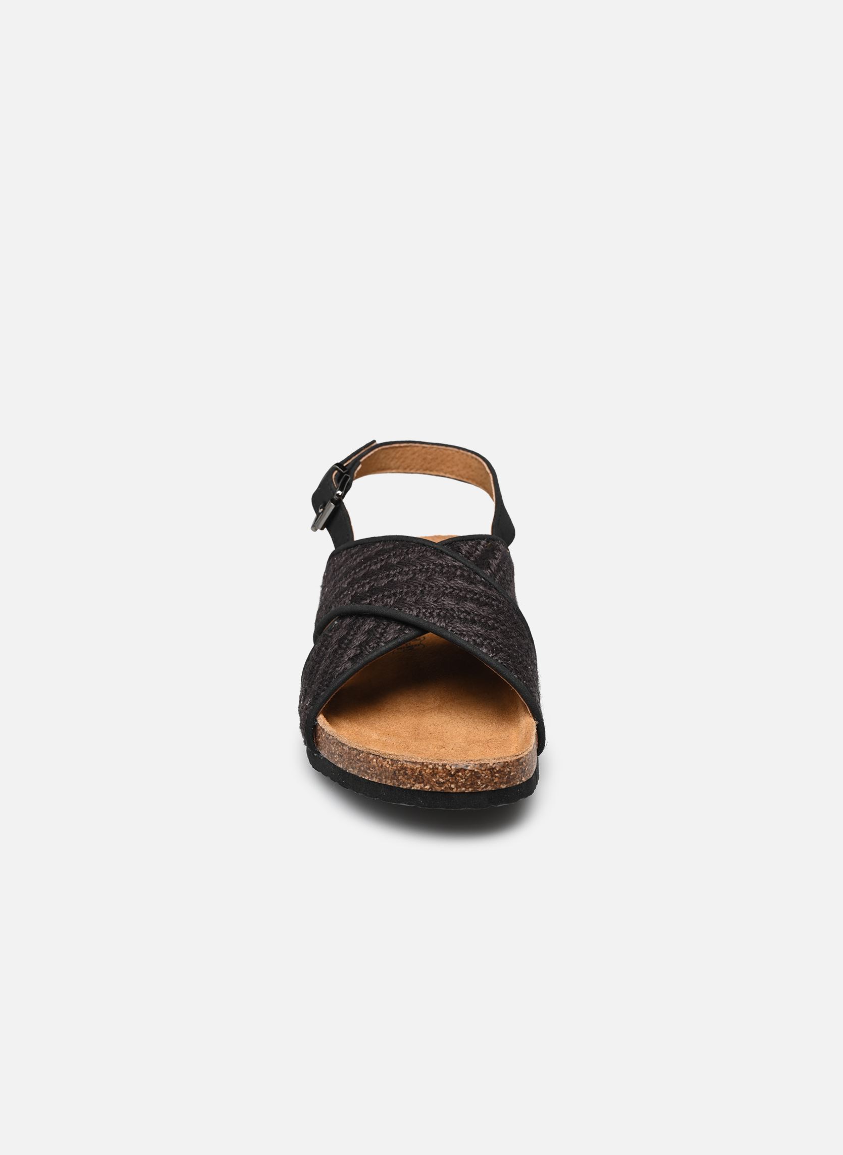 Sandalen met sleehak en plateau Natalia dames zwart Chattawak Sandalen met sleehak en plateau Natalia dames zwart Noir