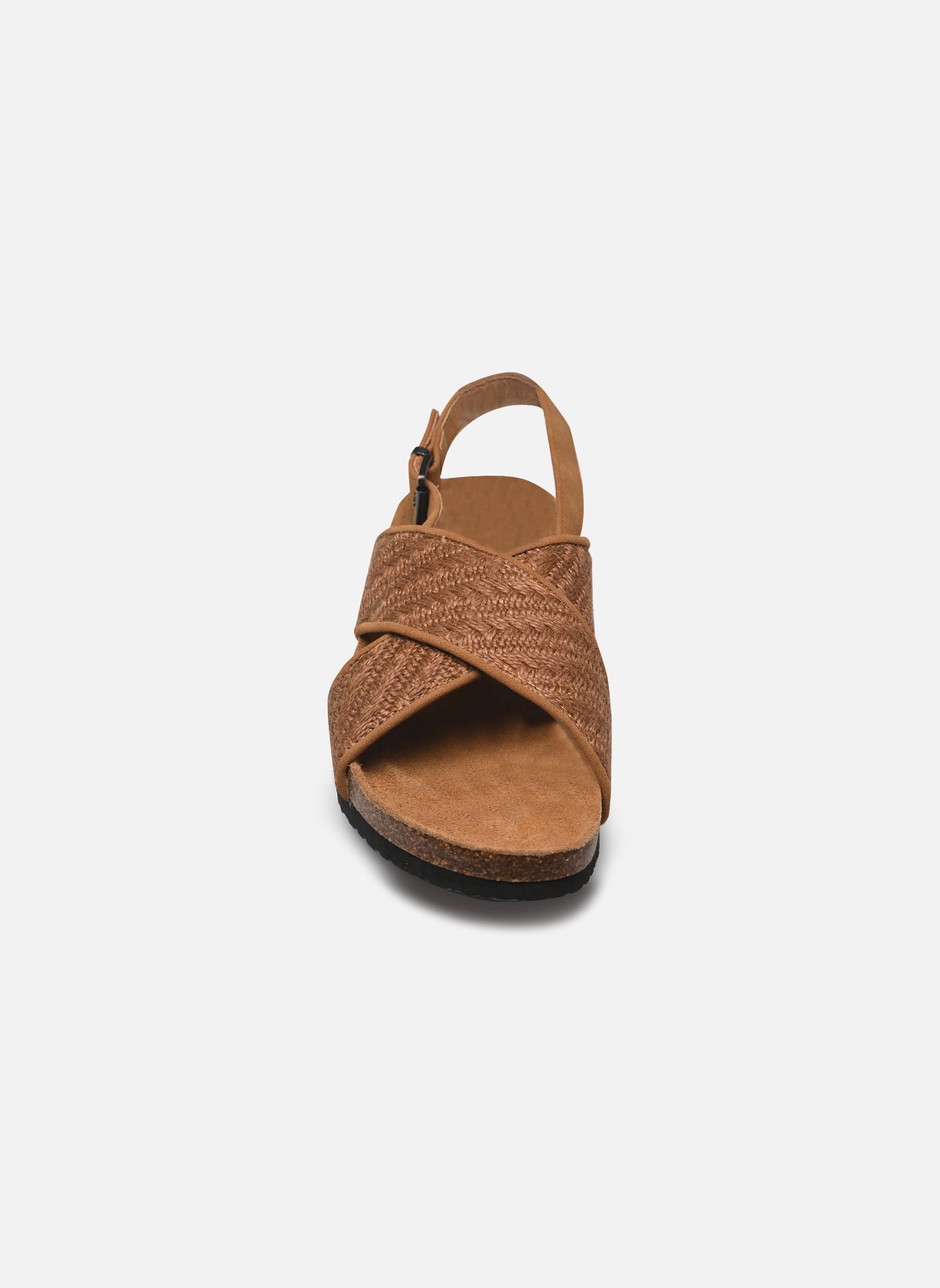 Sandalen met sleehak en plateau Natalia dames bruin Chattawak Sandalen met sleehak en plateau Natalia dames bruin Camel
