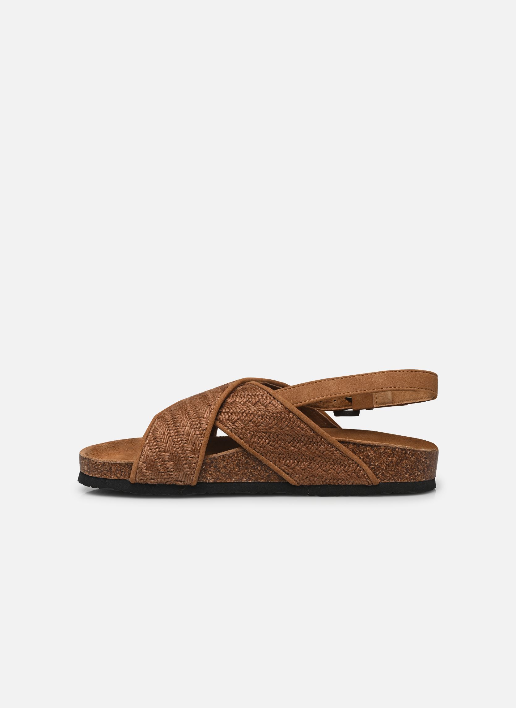 Sandalen met sleehak en plateau Natalia dames bruin Chattawak Sandalen met sleehak en plateau Natalia dames bruin Camel