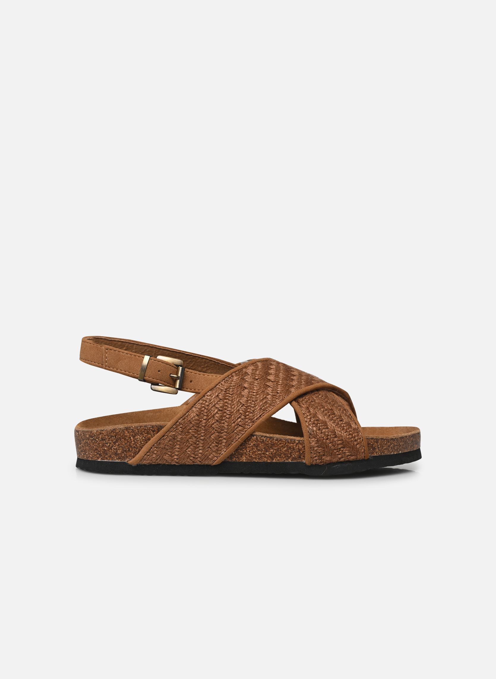 Sandalen met sleehak en plateau Natalia dames bruin Chattawak Sandalen met sleehak en plateau Natalia dames bruin Camel