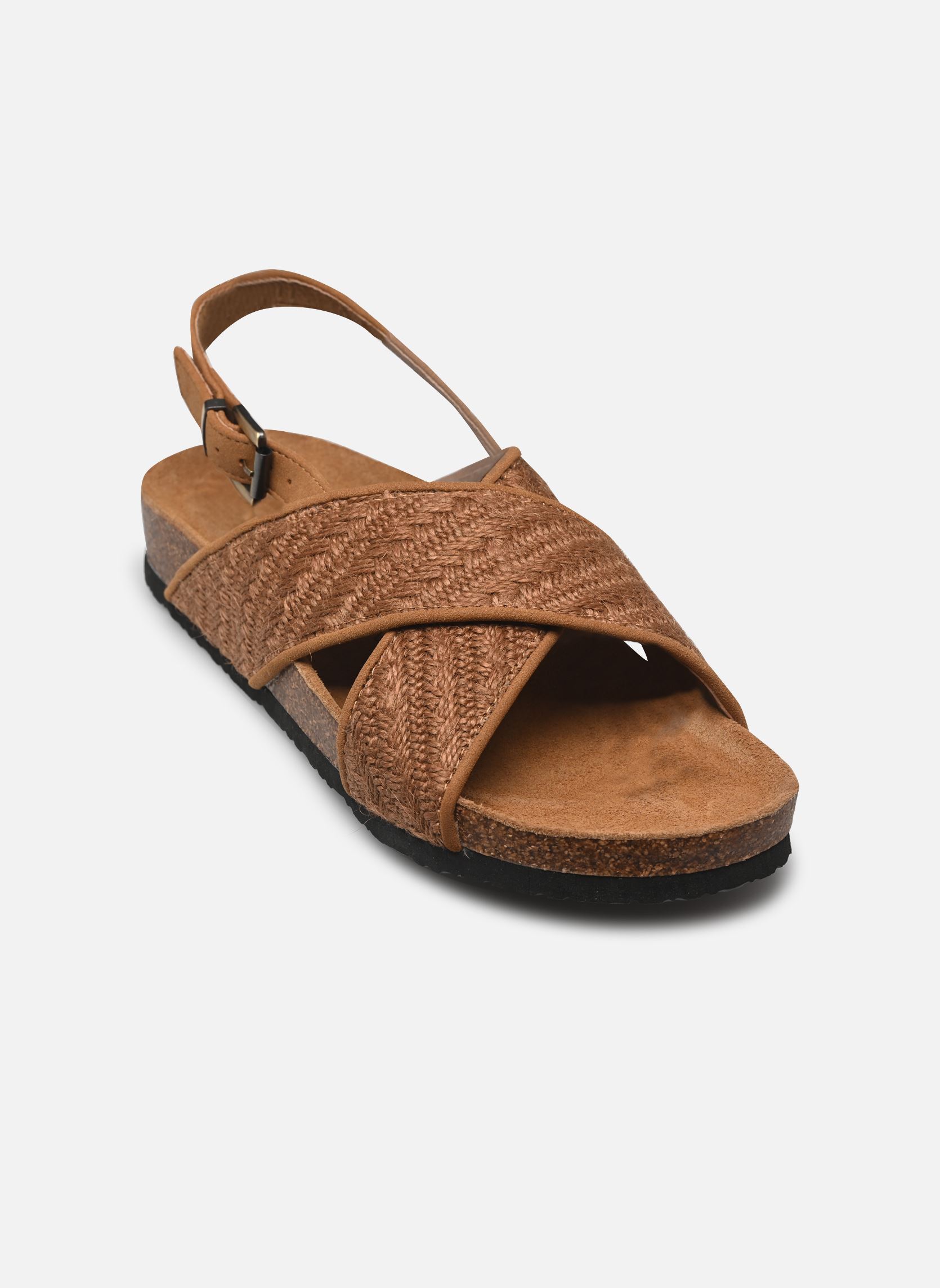 Sandalen met sleehak en plateau Natalia dames bruin Chattawak Sandalen met sleehak en plateau Natalia dames bruin Camel
