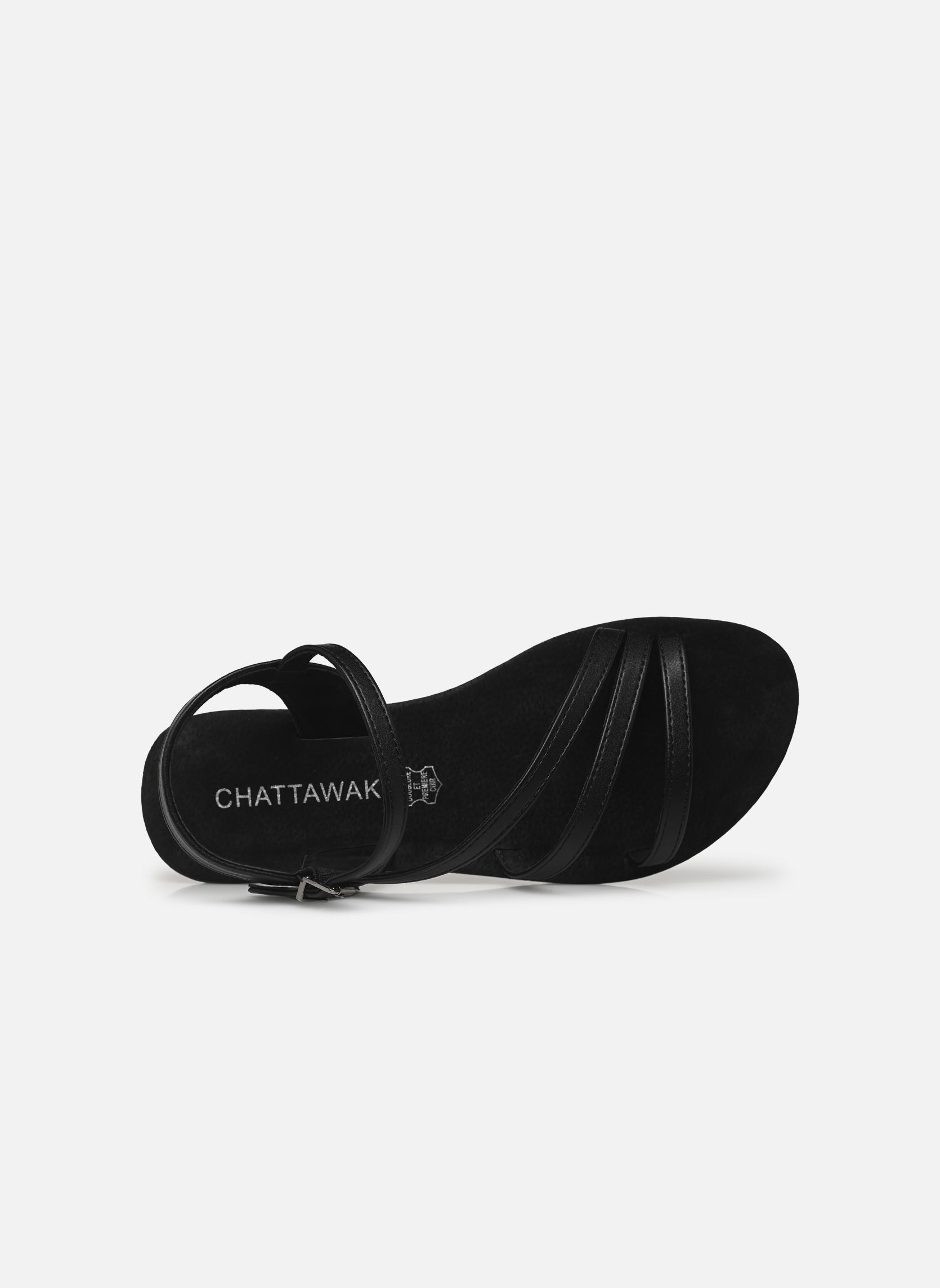 Flache Sandalen Rebeca damen schwarz Chattawak Flache Sandalen Rebeca damen schwarz NOIR