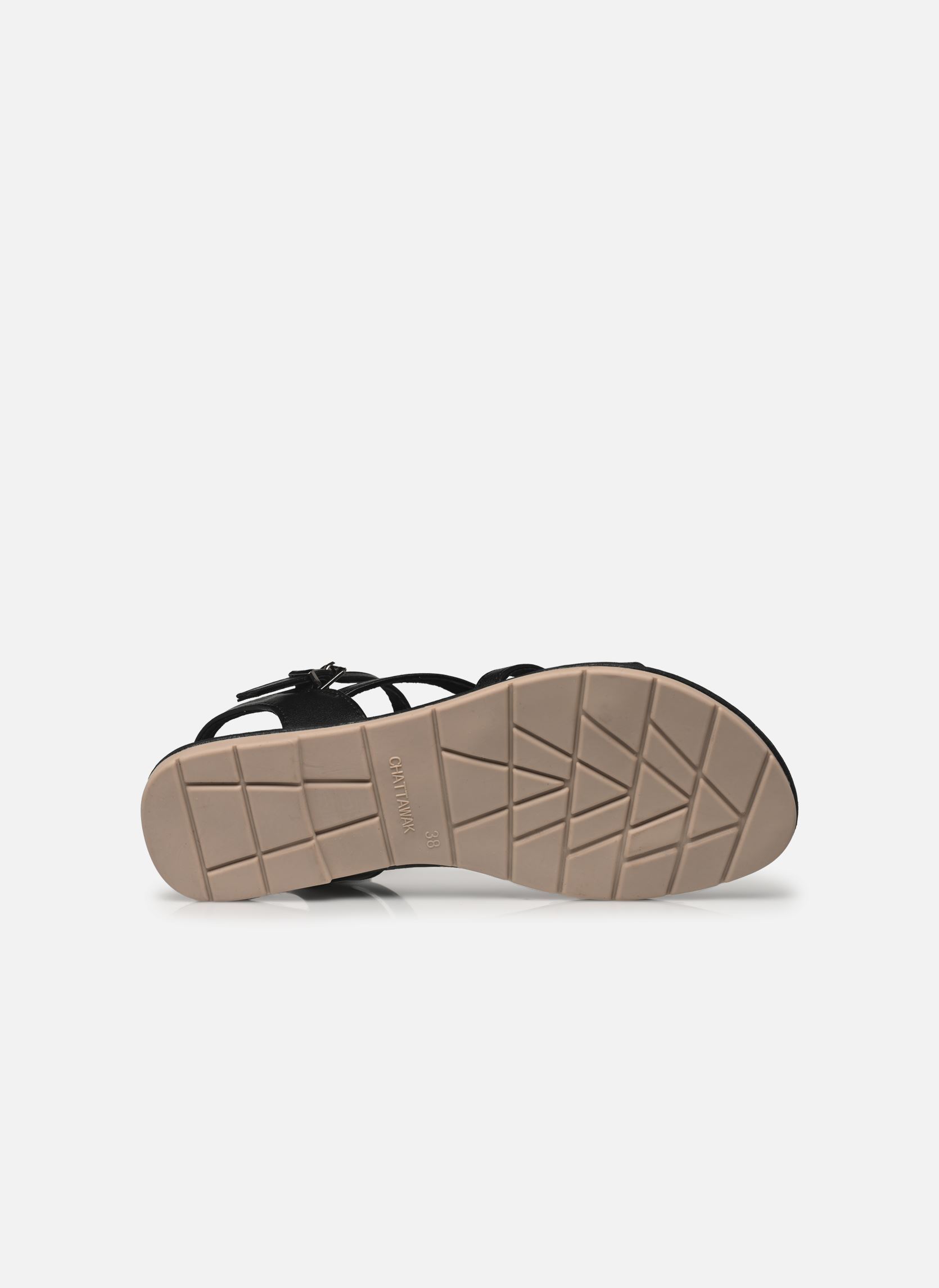 Flache Sandalen Rebeca damen schwarz Chattawak Flache Sandalen Rebeca damen schwarz NOIR