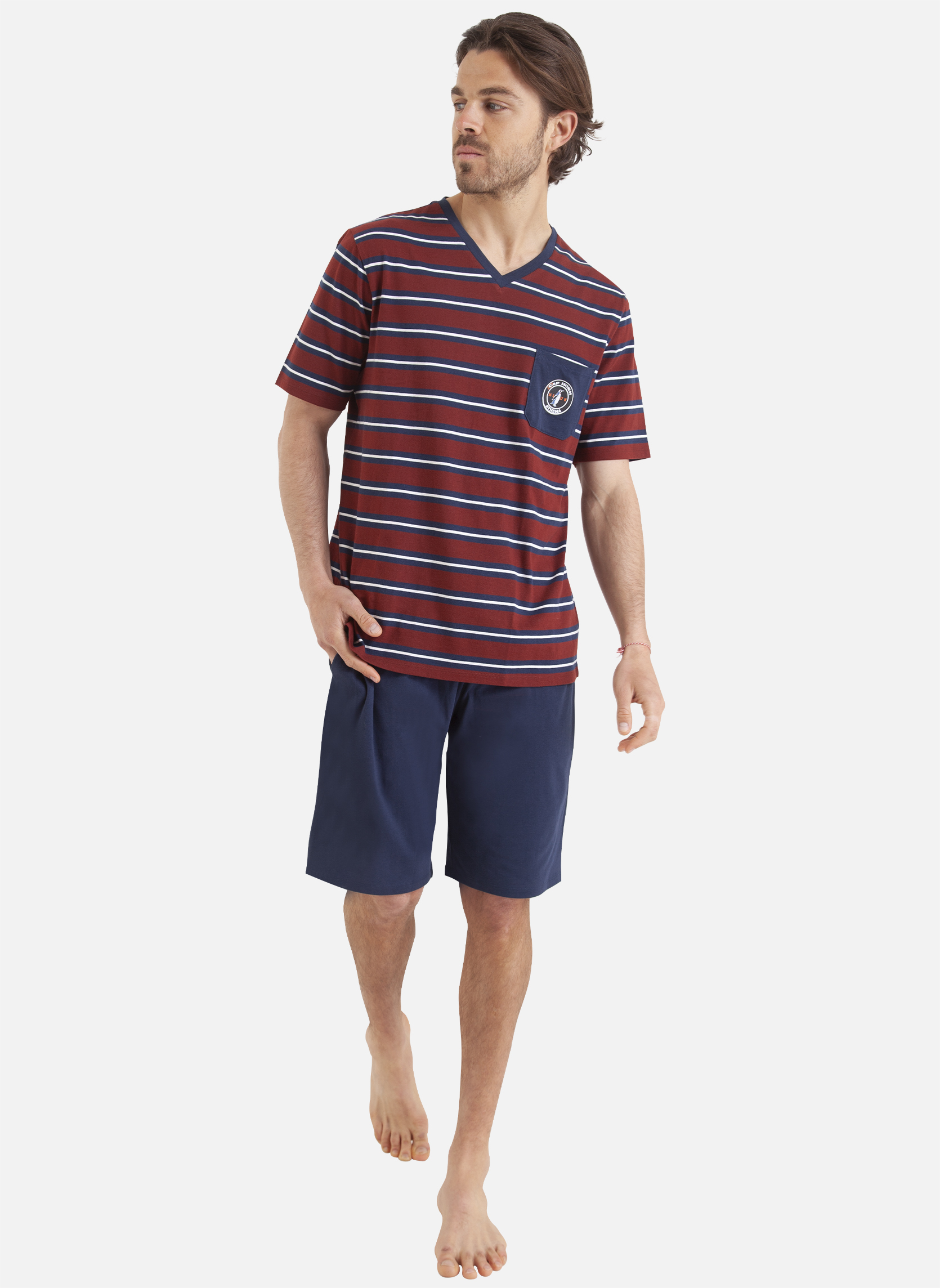 PSG Officiel - Ensemble de Pyjama Court thème Football - Homme - L PSG Officiel - Ensemble de Pyjama Court thème Football - Homme - L