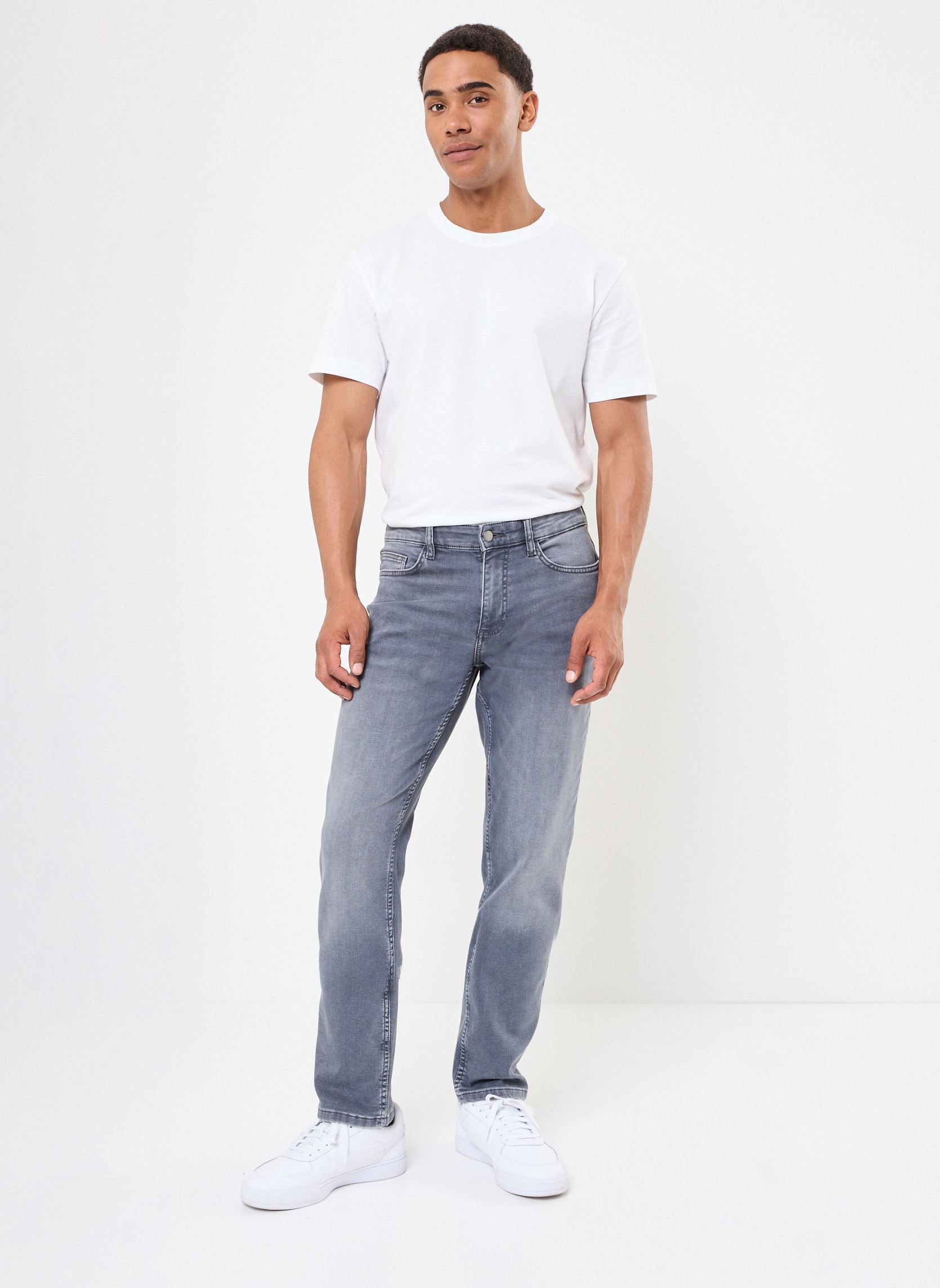 Rechte jeans / Straight Leg Jeans PHARAON heren grijs MADE BY Rechte jeans / Straight Leg Jeans PHARAON heren grijs DENIM GRIS