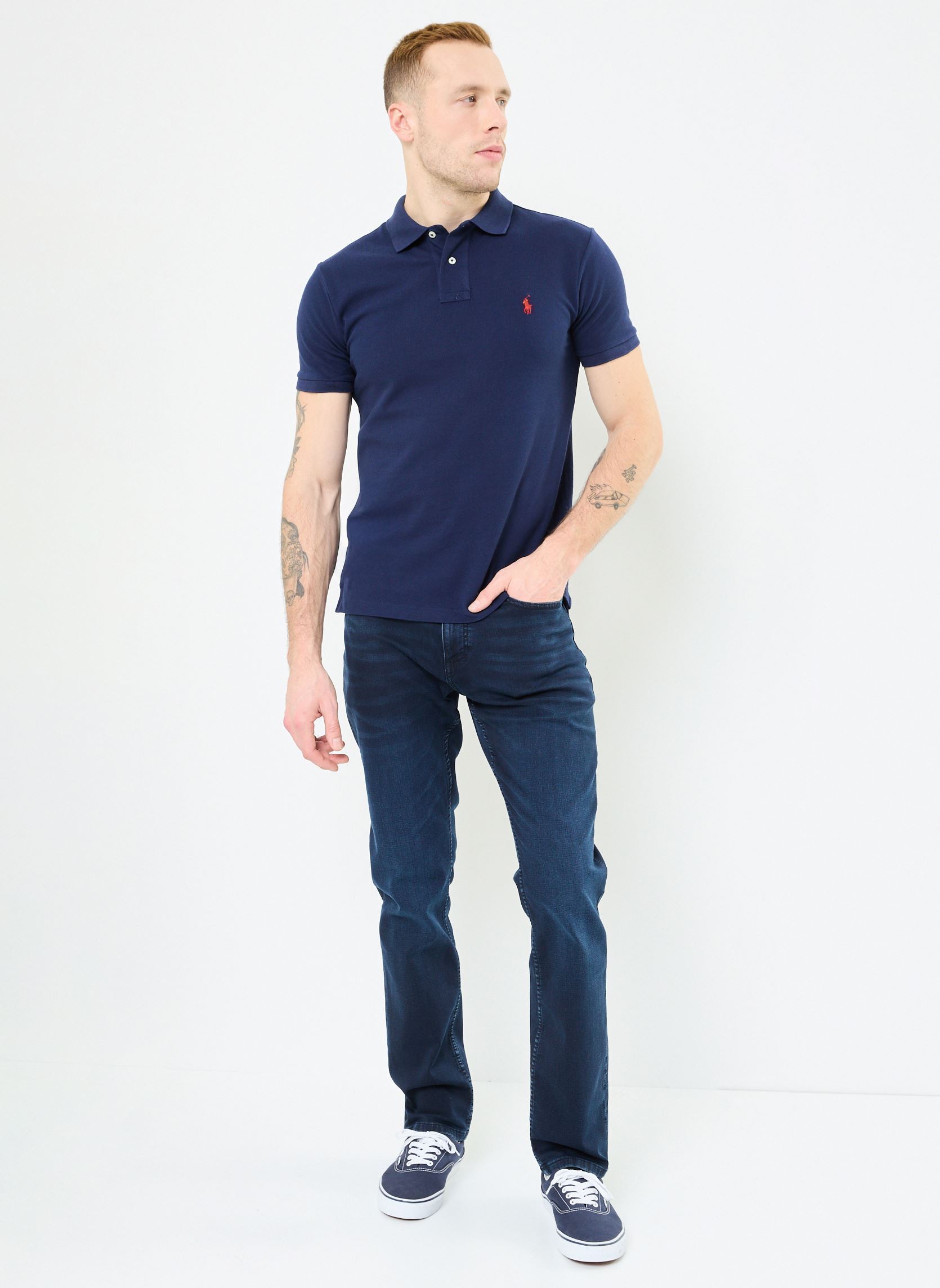 Rechte jeans / Straight Leg Jeans PHARAON heren blauw MADE BY Rechte jeans / Straight Leg Jeans PHARAON heren blauw DENIM BLUE BLACK