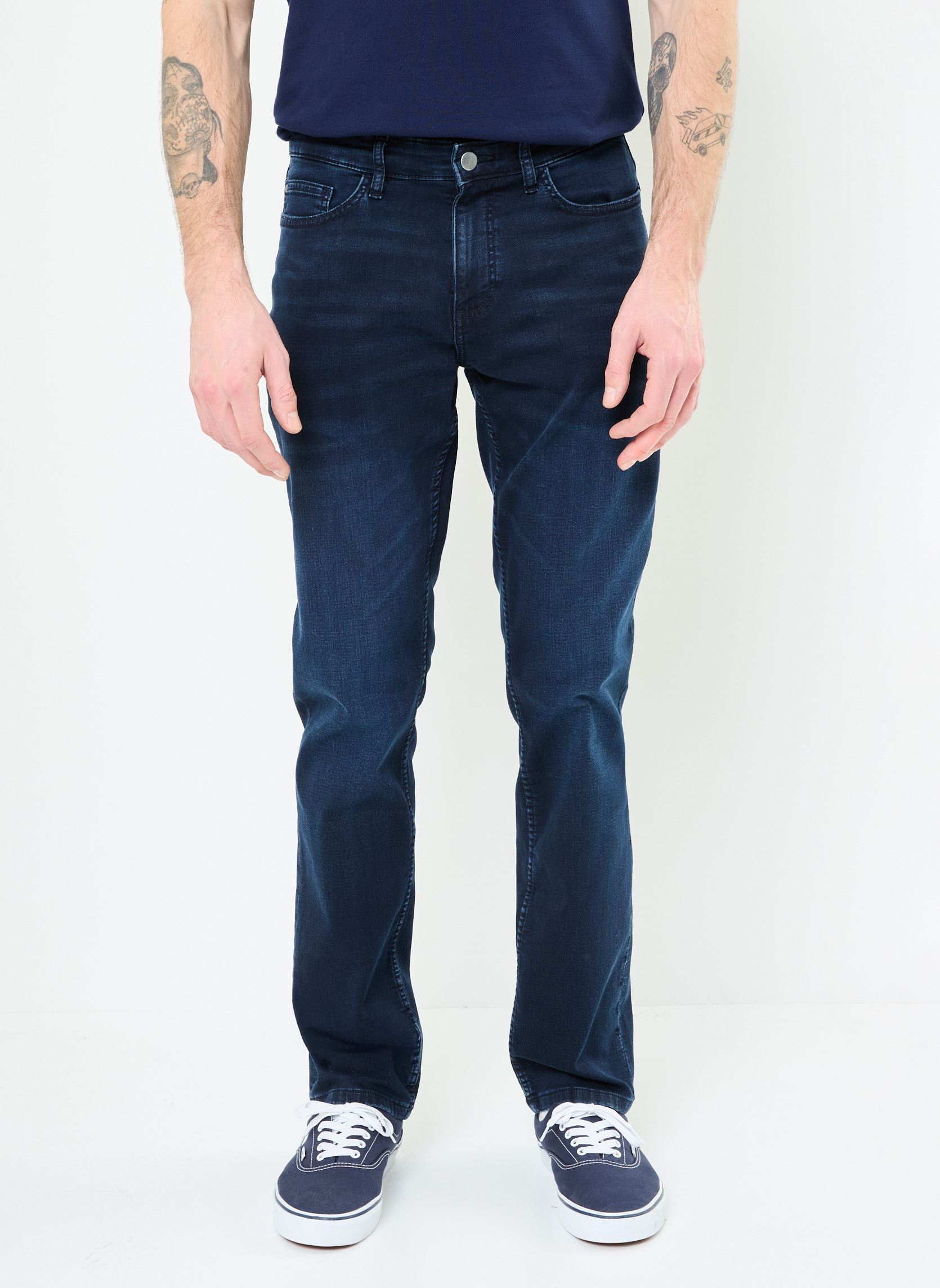 Rechte jeans / Straight Leg Jeans PHARAON heren blauw MADE BY Rechte jeans / Straight Leg Jeans PHARAON heren blauw DENIM BLUE BLACK