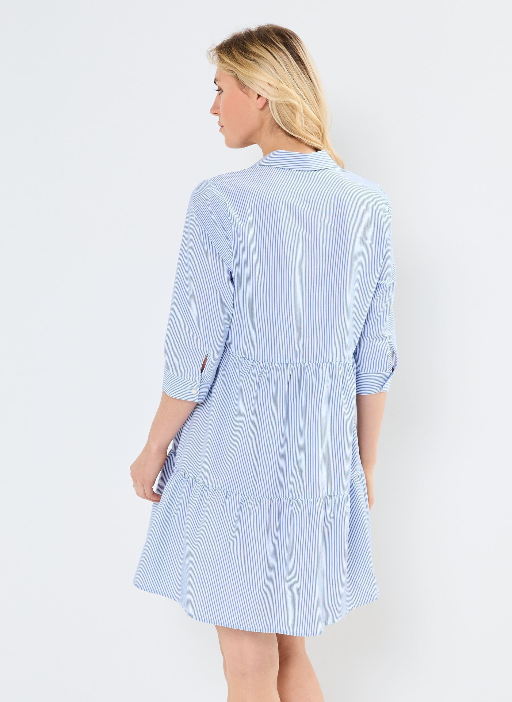 Robes Chemise ROBBI-CHEMISE courte femme bleu Georgia Rose Robes Chemise ROBBI-CHEMISE courte femme bleu RAY-REG-B