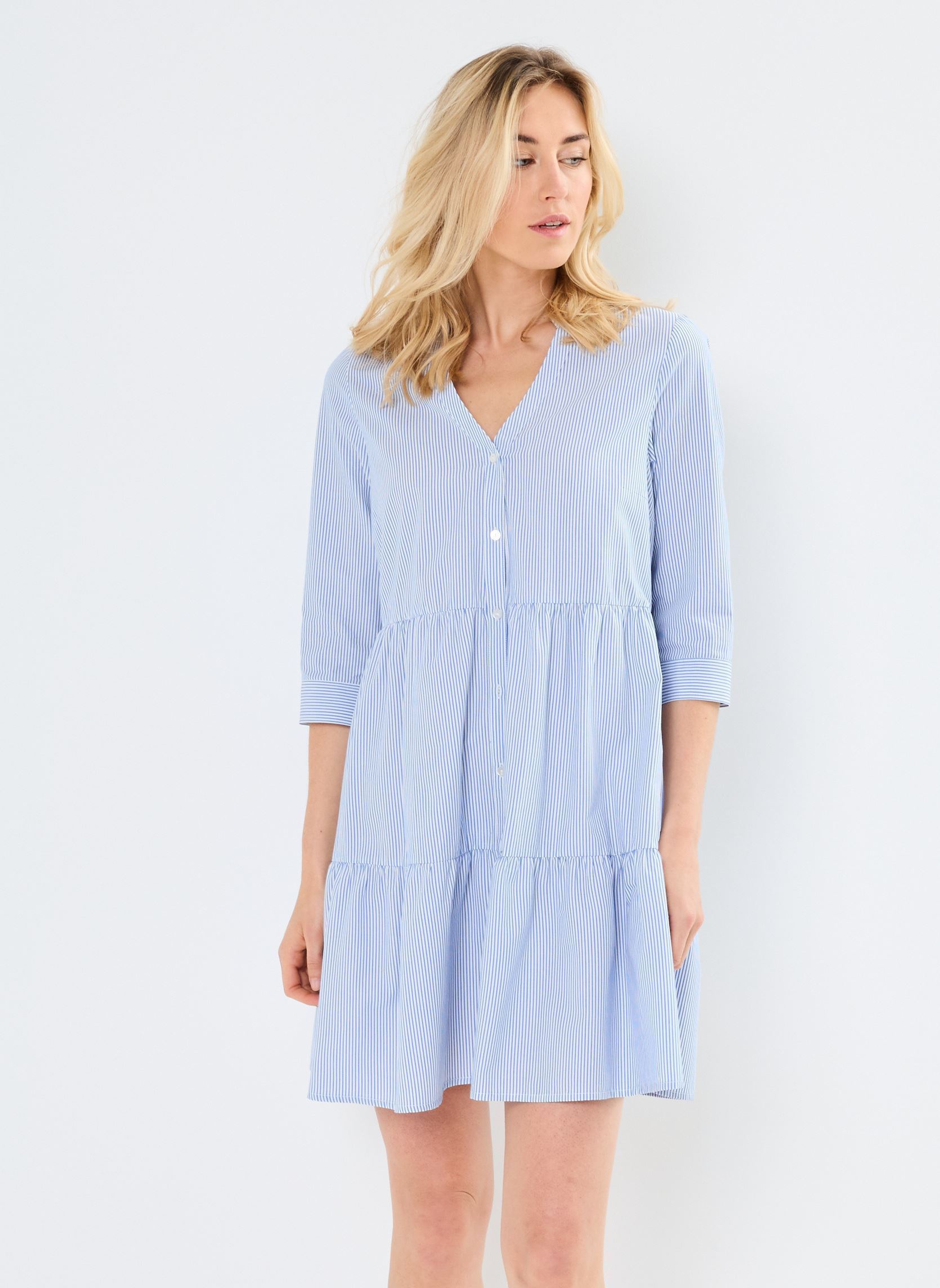 Robes Chemise ROBBI-CHEMISE courte femme bleu Georgia Rose Robes Chemise ROBBI-CHEMISE courte femme bleu RAY-REG-B