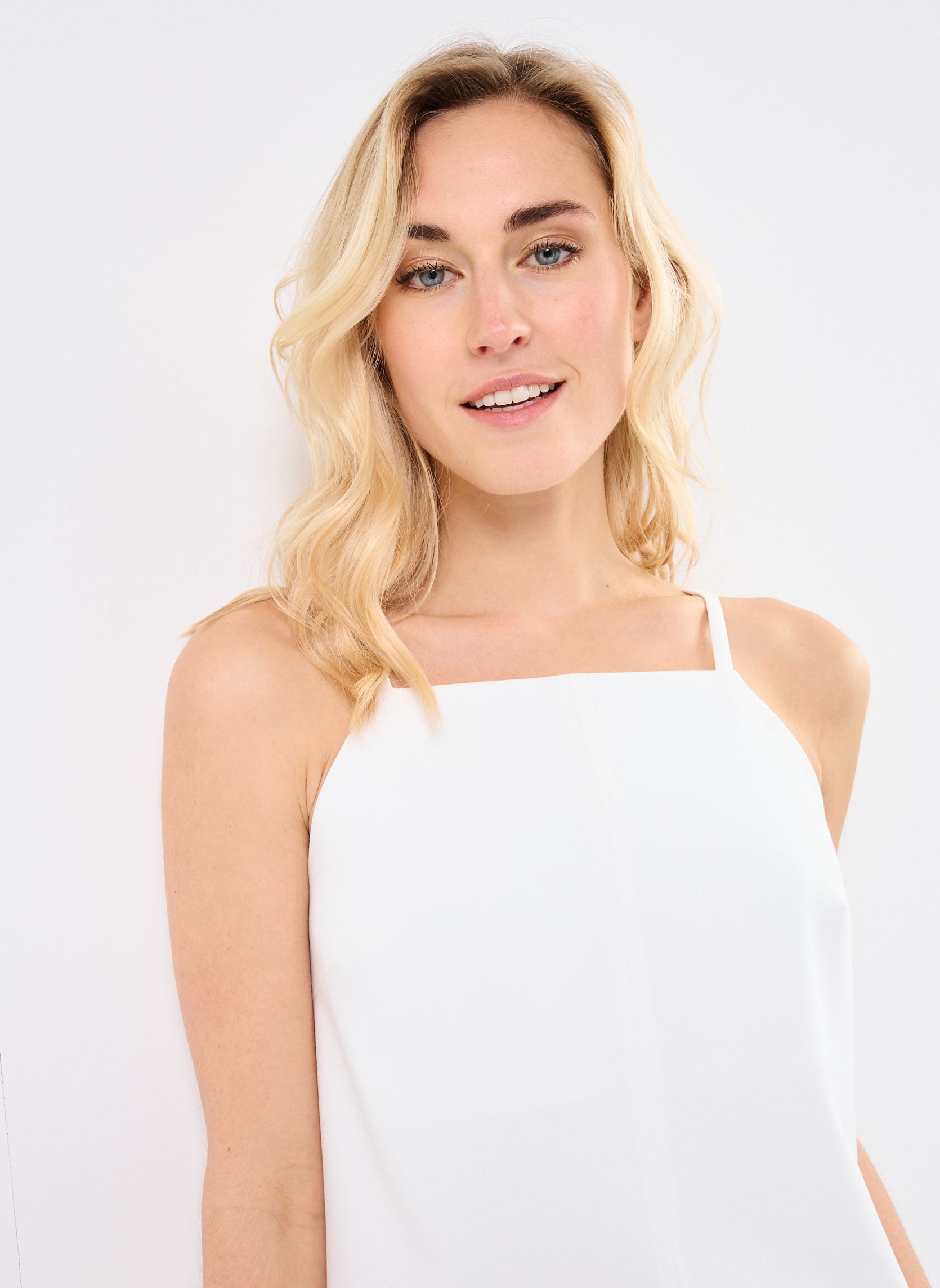 Kleider ROBE-CREPE damen weiß MADE BY Kleider ROBE-CREPE damen weiß BRIGHT WHITE