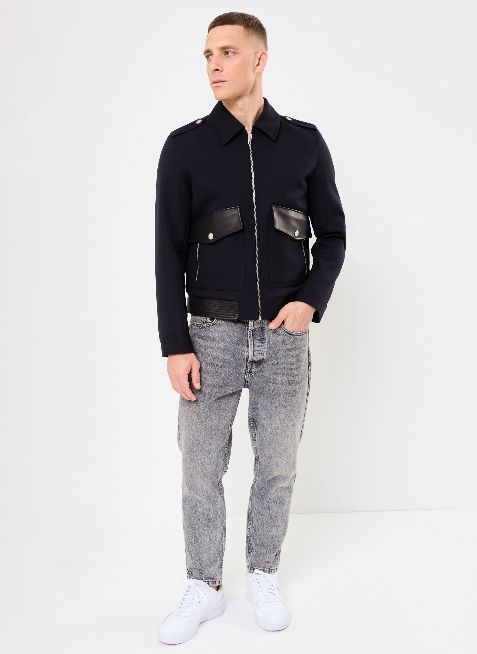 Bomberjacken HBLO30001K herren blau The Kooples Bomberjacken HBLO30001K herren blau Nav01