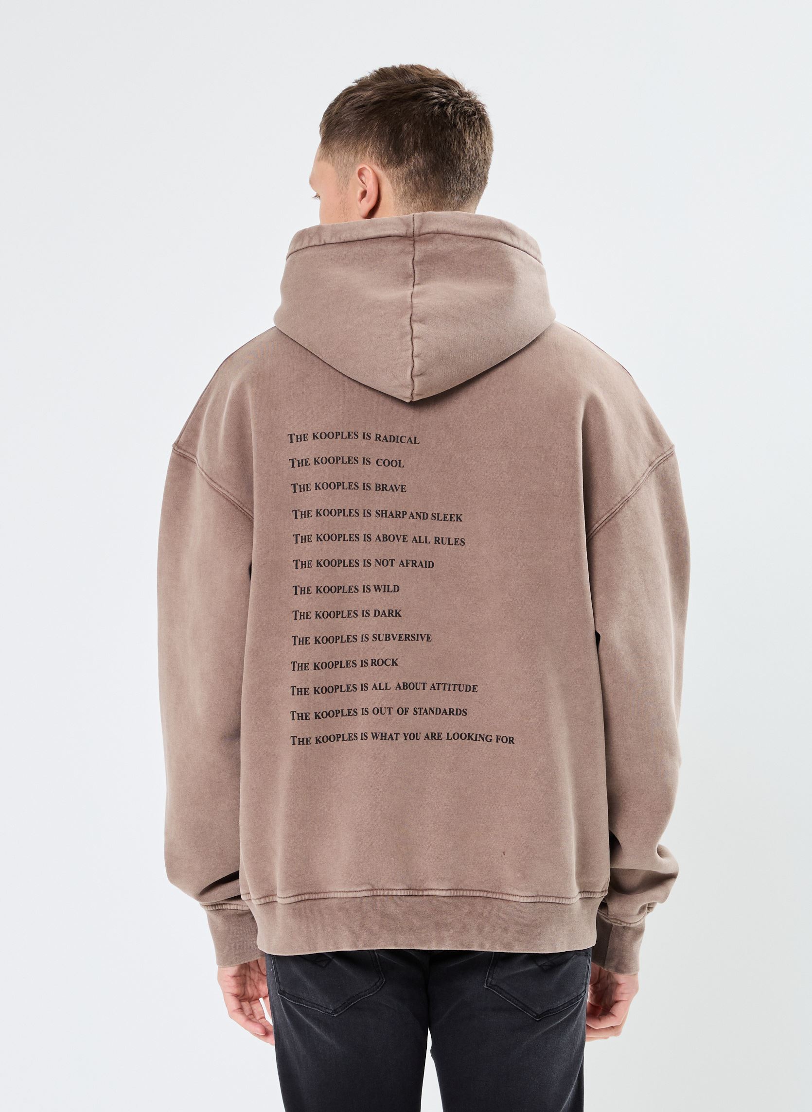 Kapuzenpullover HSWE30034K herren braun The Kooples Kapuzenpullover HSWE30034K herren braun BRW08